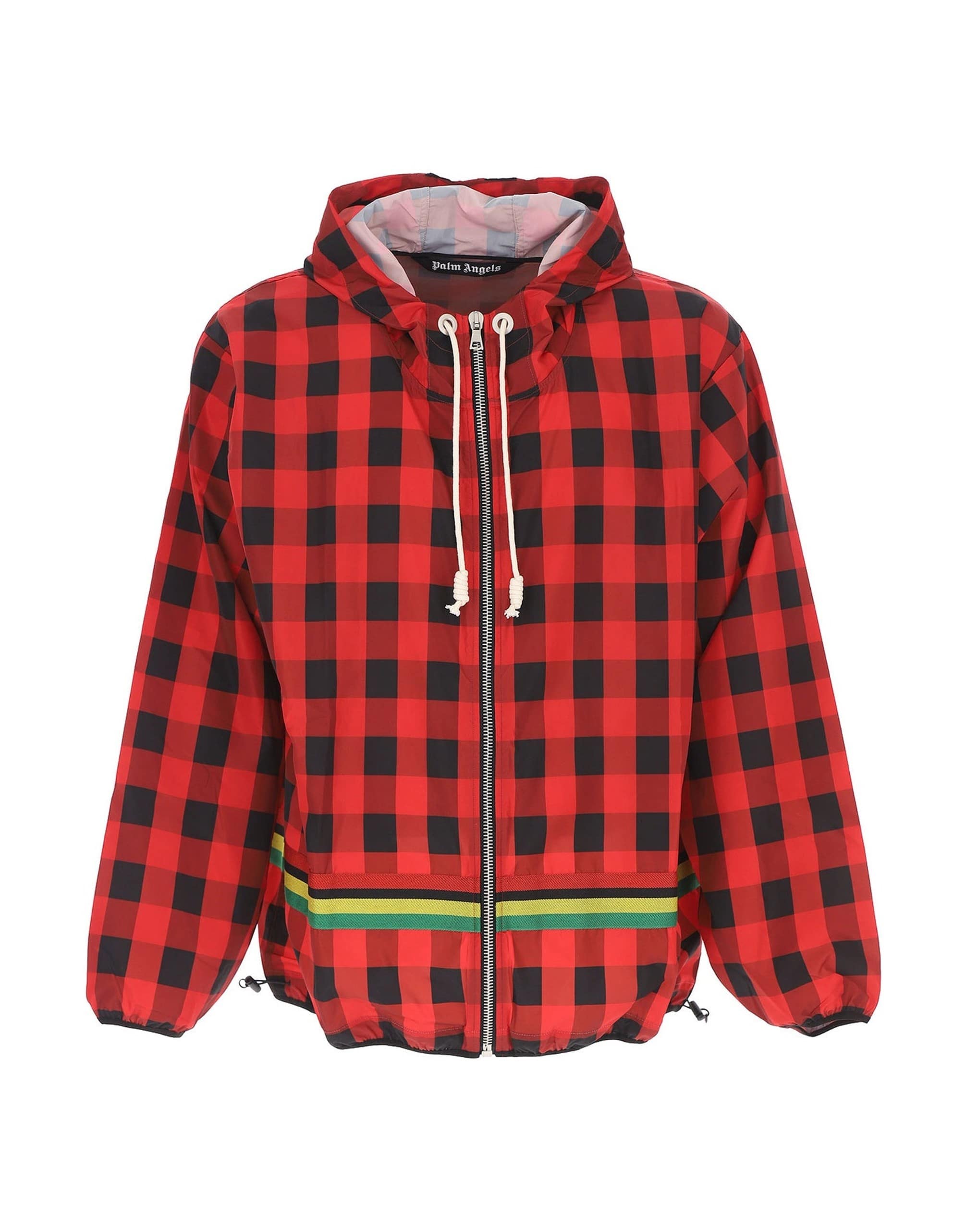 Palm Angels Checked Windbreaker Jacket