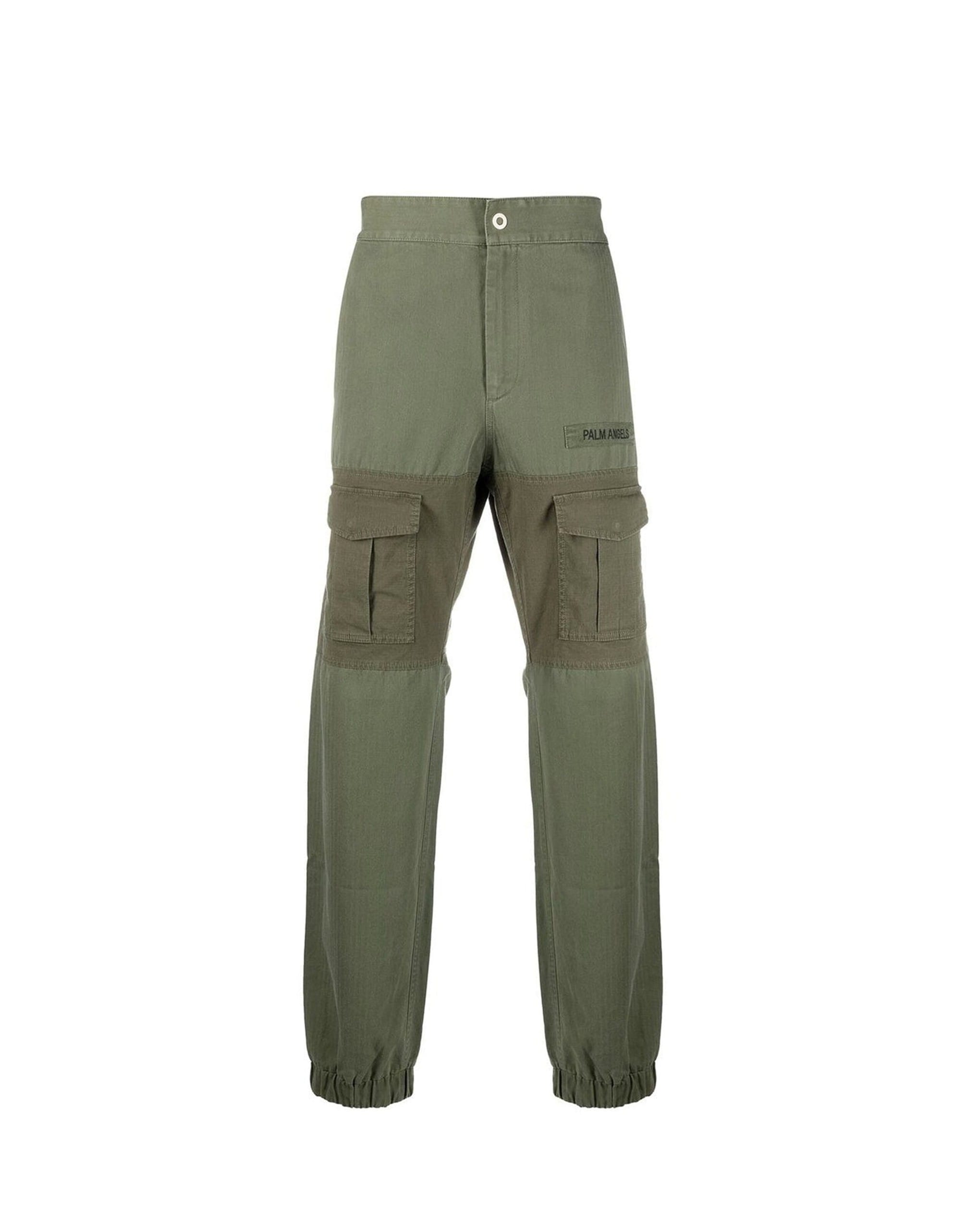 Palm Angels Cotton Drawstring Cargo Trousers