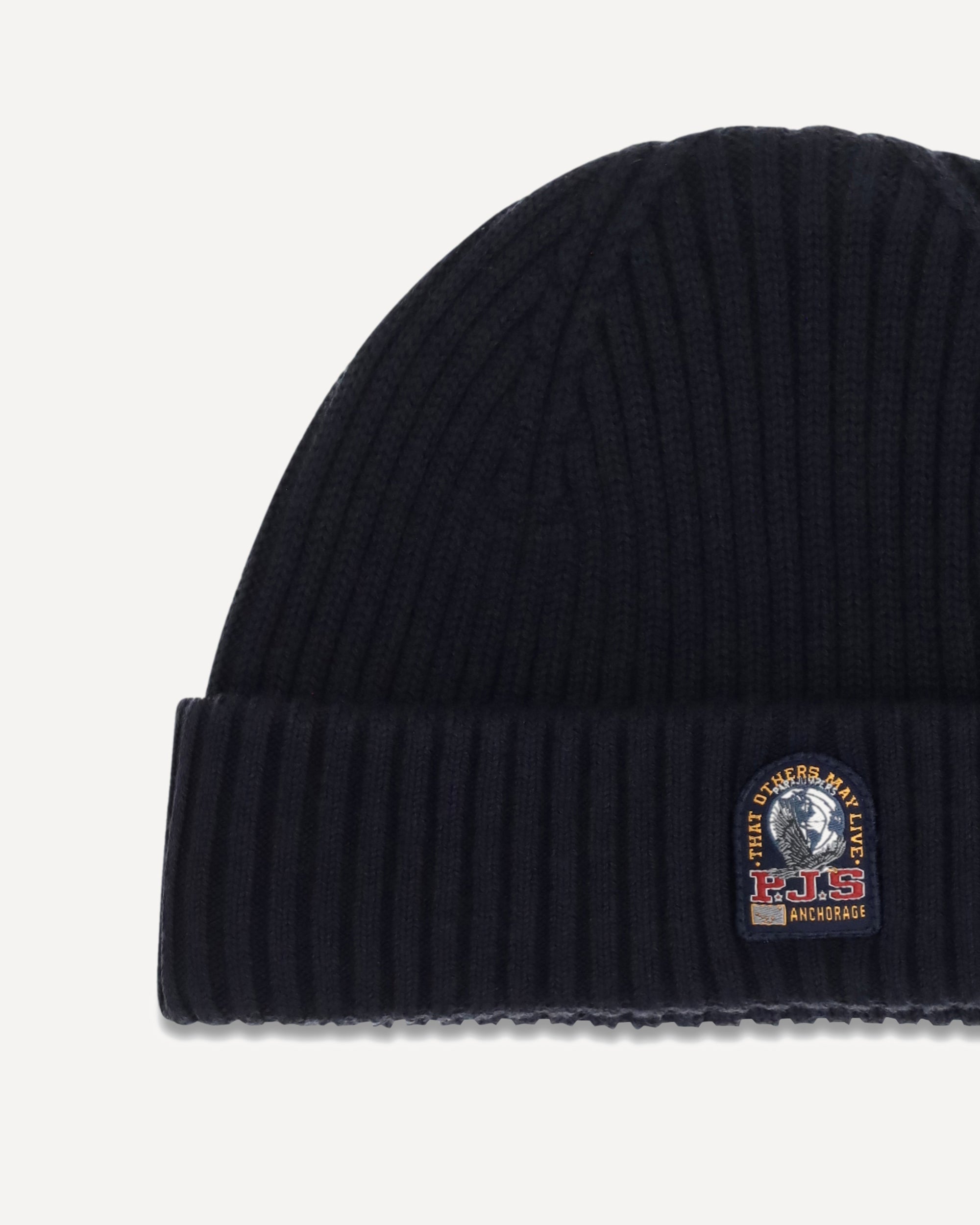 Parajumpers Ribbed Knit Logo Beanie
