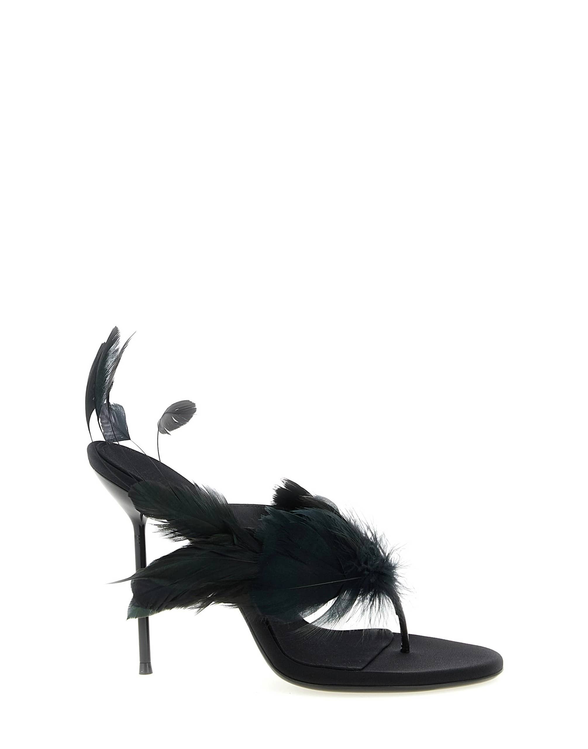 Paris Texas Paris Texas Lidia Feather Thong Mules