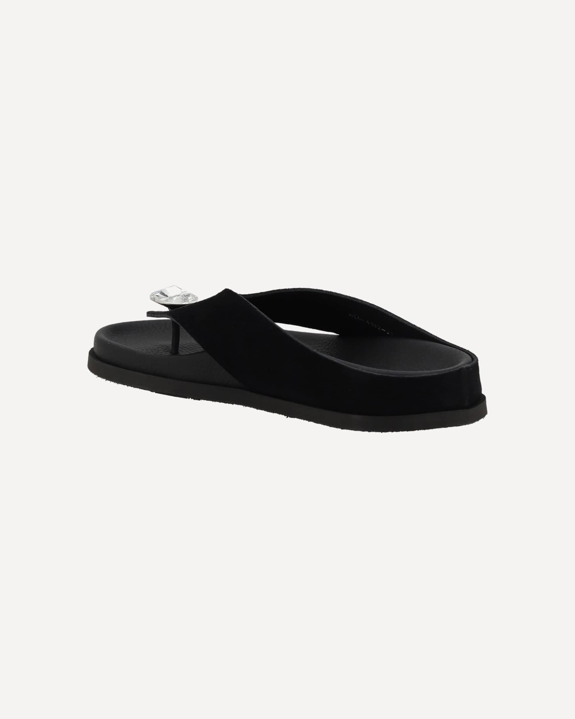 Pedro García Jewel Thong Sandals Patent Leather