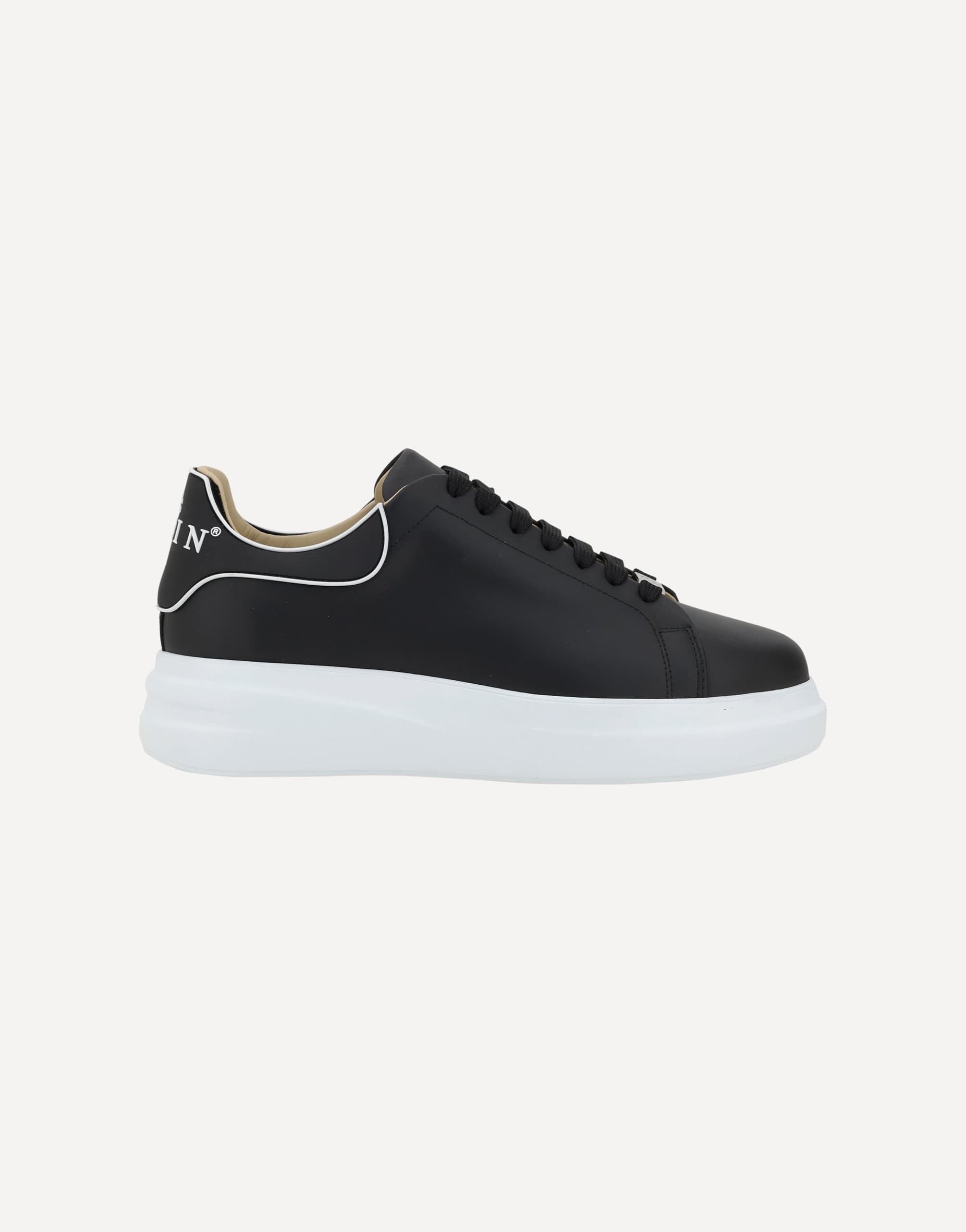 Philipp Plein Leather Lace-Up Sneakers