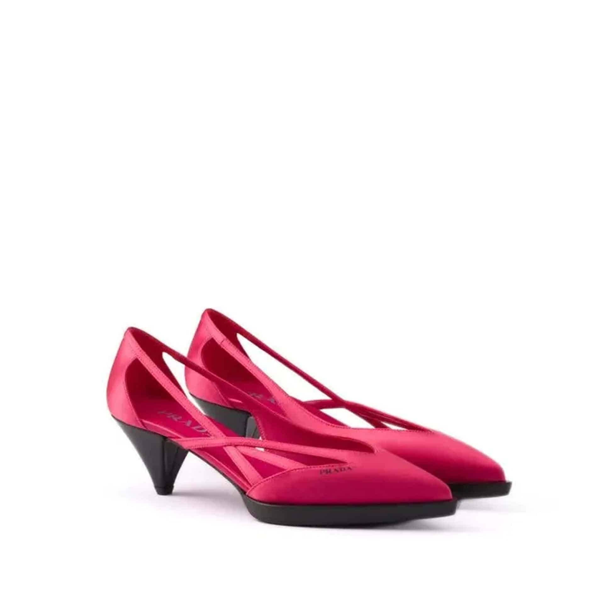 Prada 55mm Satin Cut-Out Pumps - alternate view