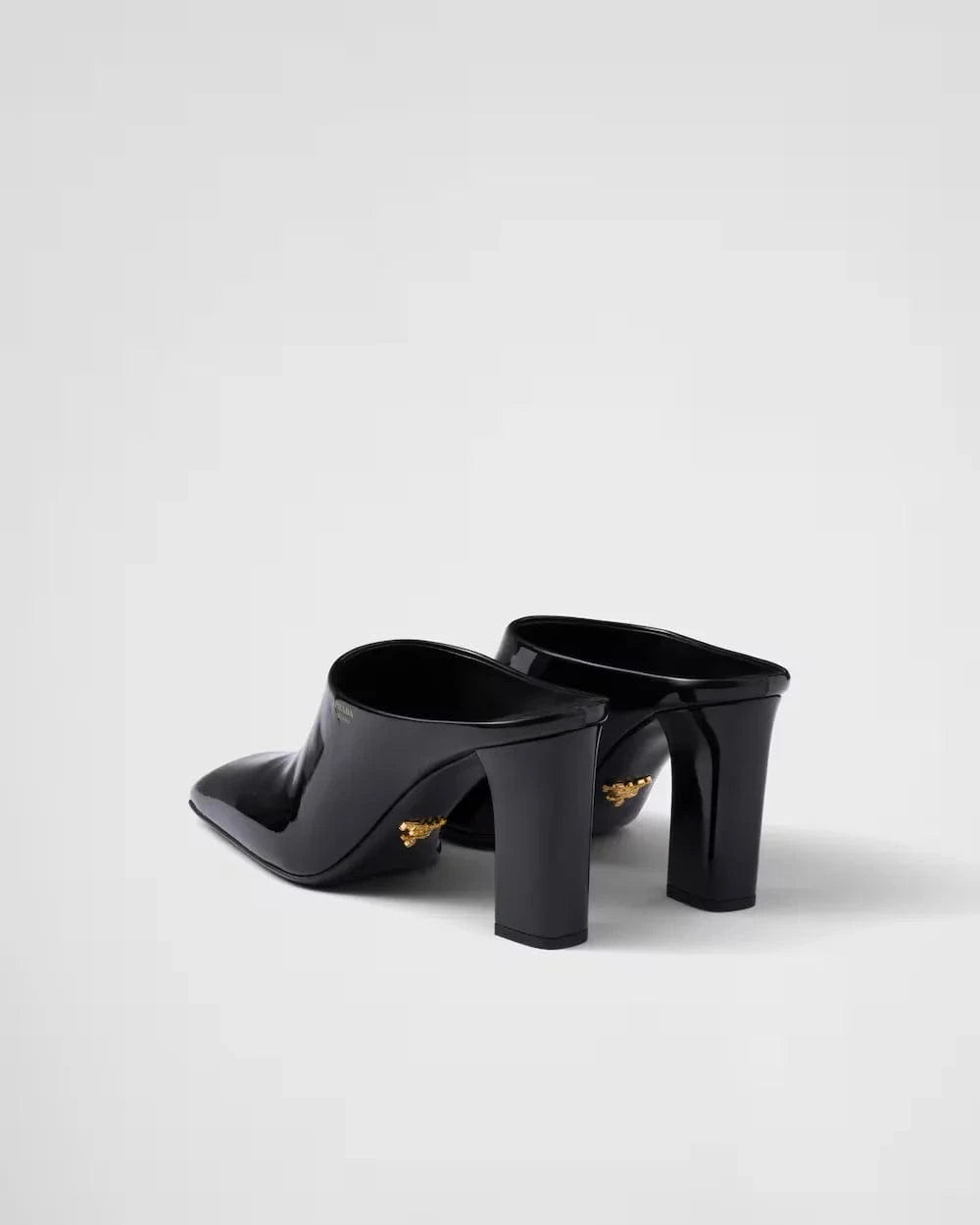 Prada 85mm Patent Leather Mules