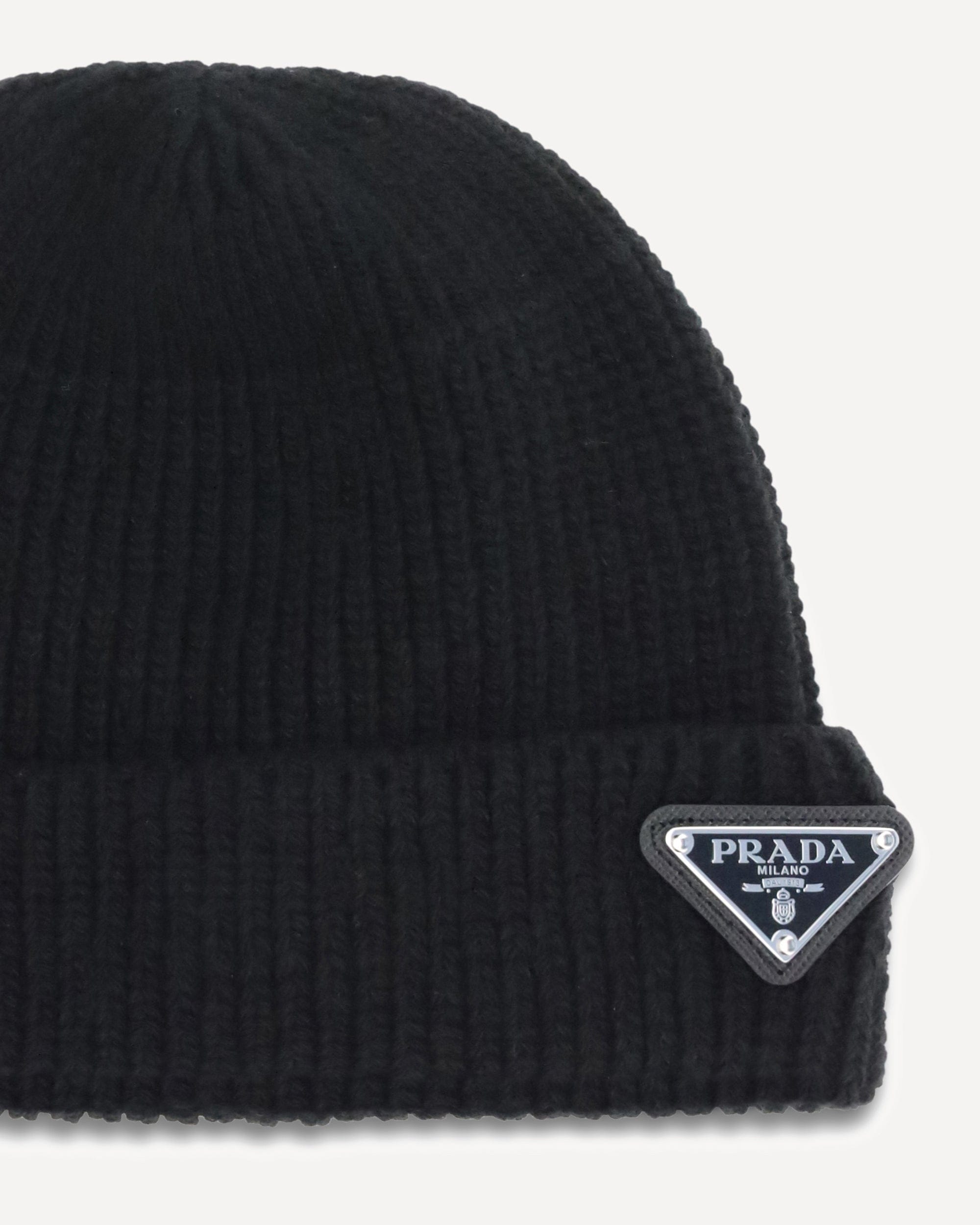 Prada Prada Beanie Hat With Logo