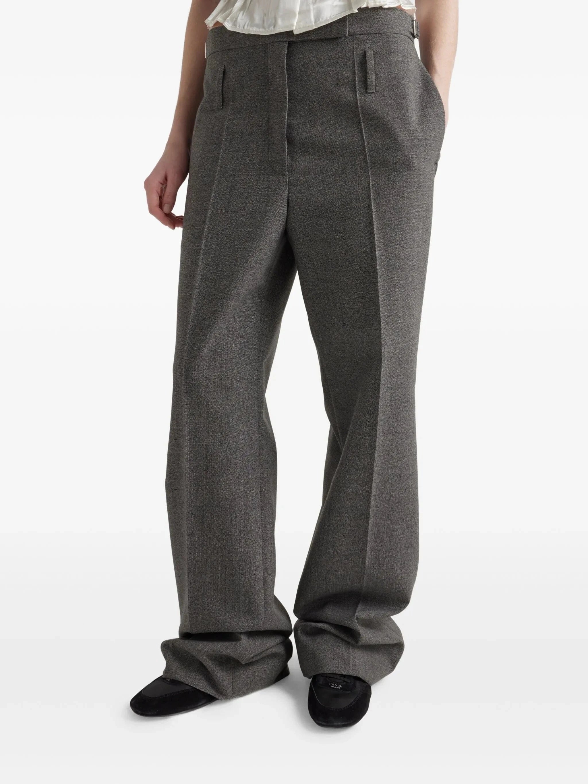 Prada Belted Tailored Trousers