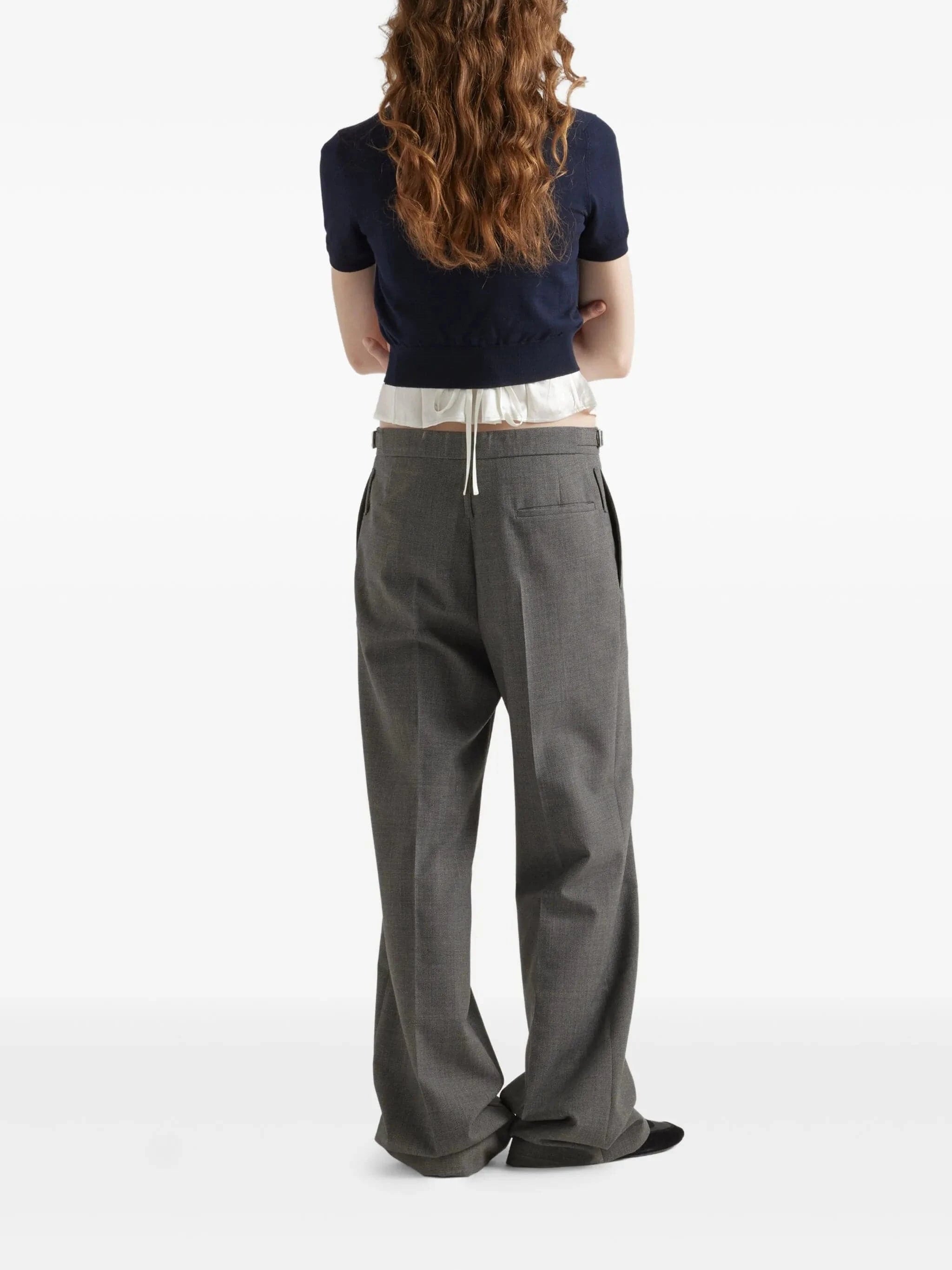 Prada Belted Tailored Trousers