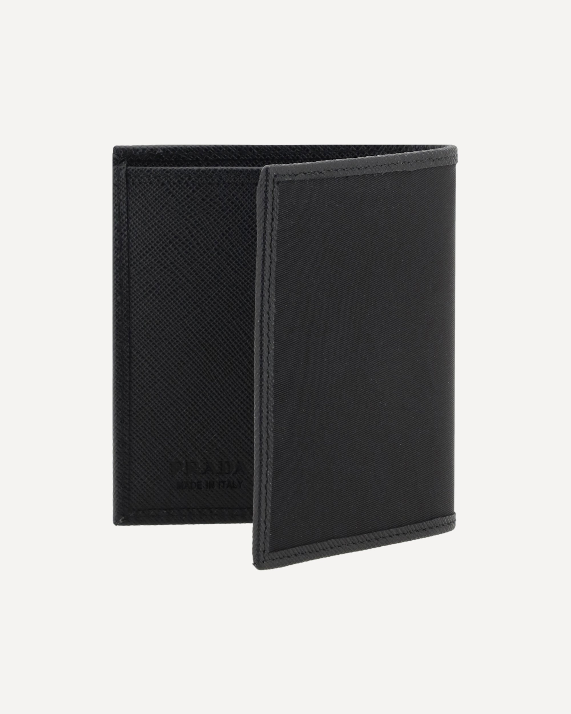 Prada Bifold Wallet With Triangular Plaque