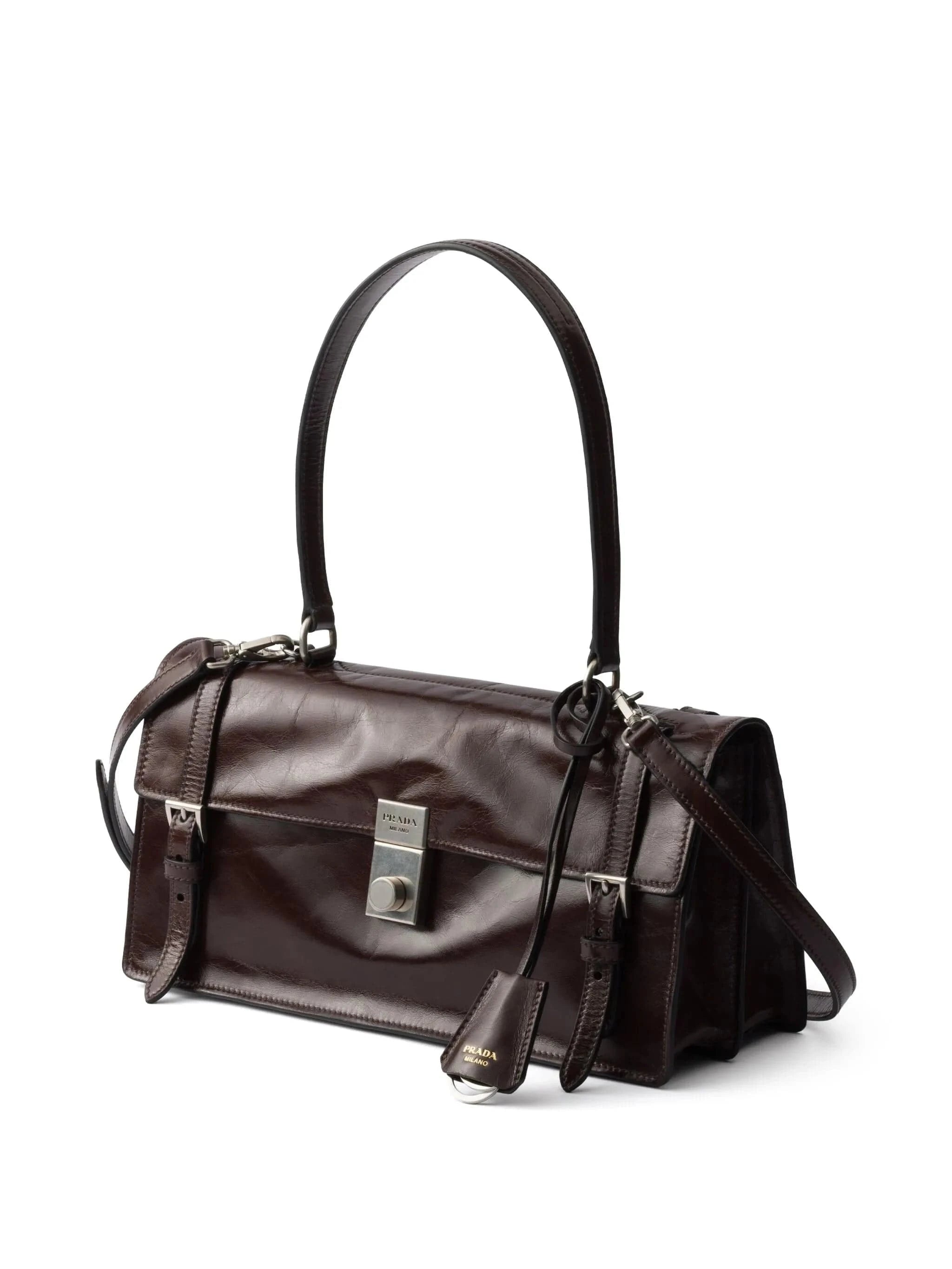 Prada Brown Medium Leather Tote Bag