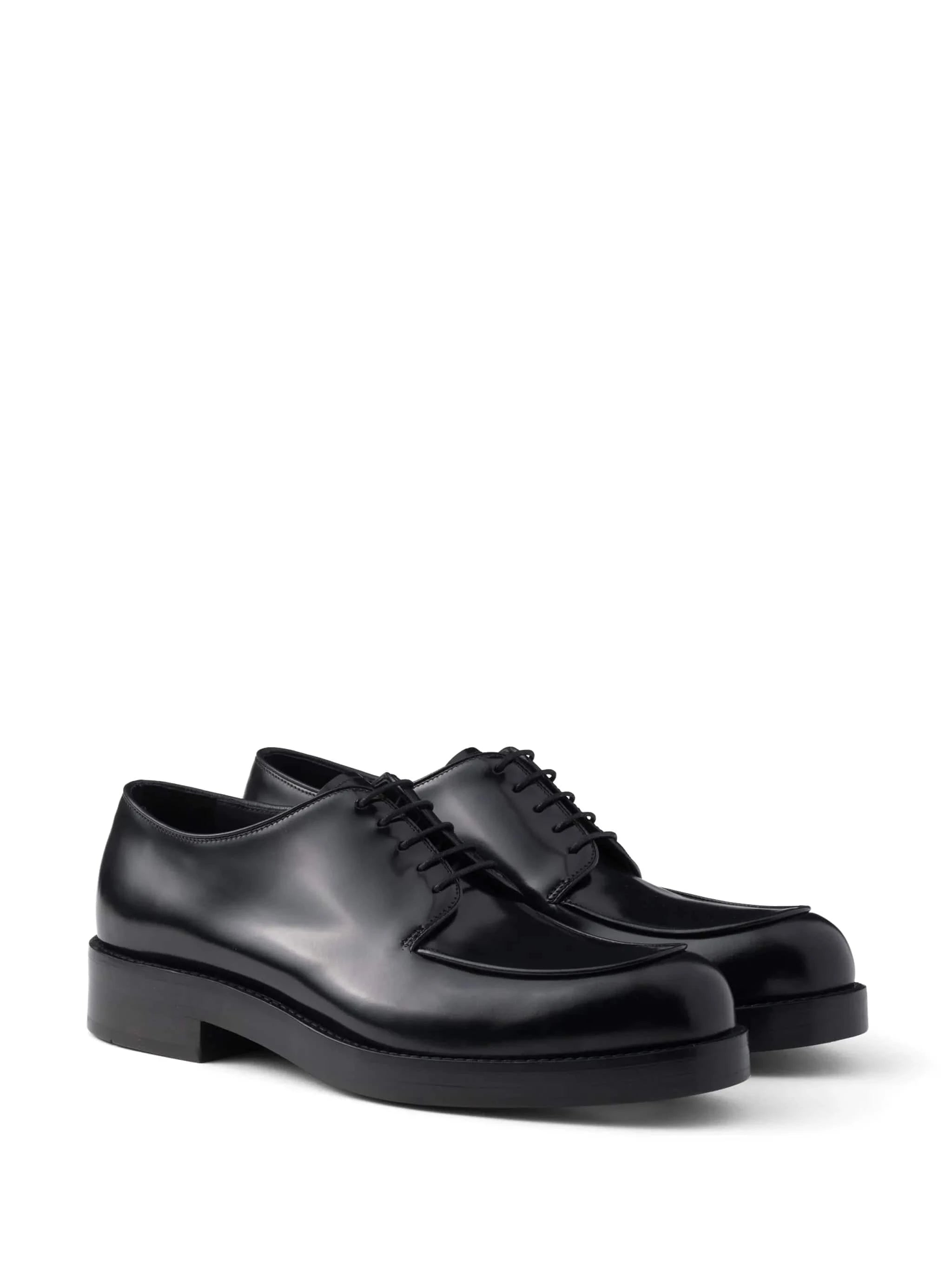 Prada Brushed Leather Derby Shoes