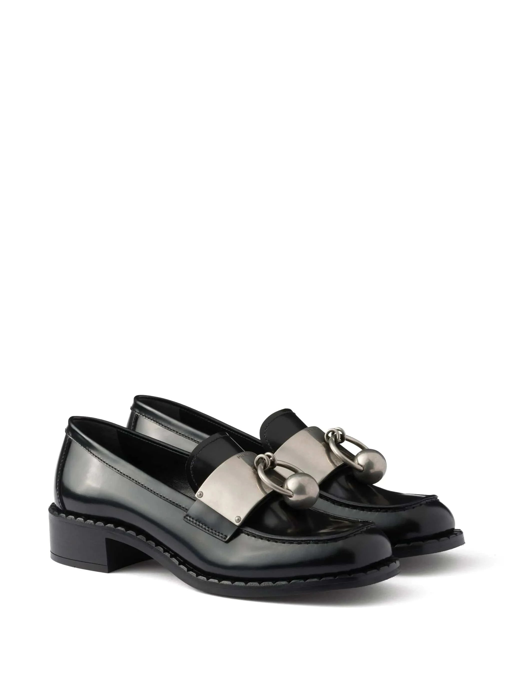 Prada Brushed Leather Loafers