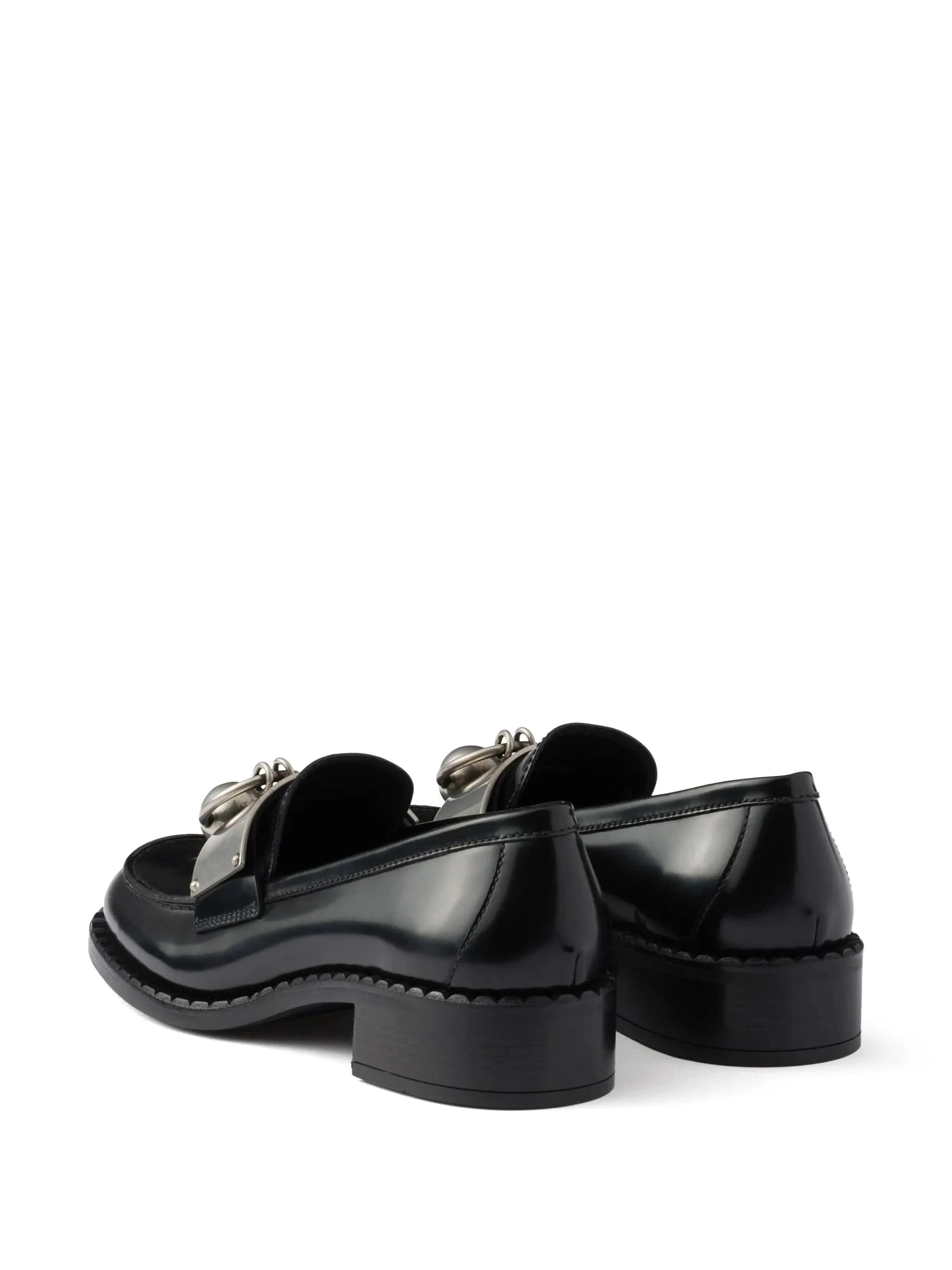 Prada Brushed Leather Loafers