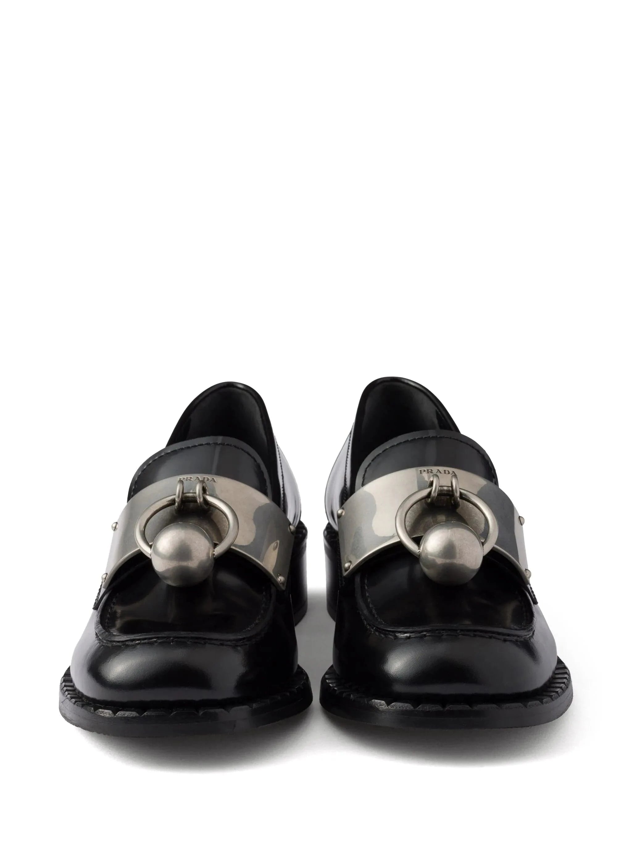Prada Brushed Leather Loafers