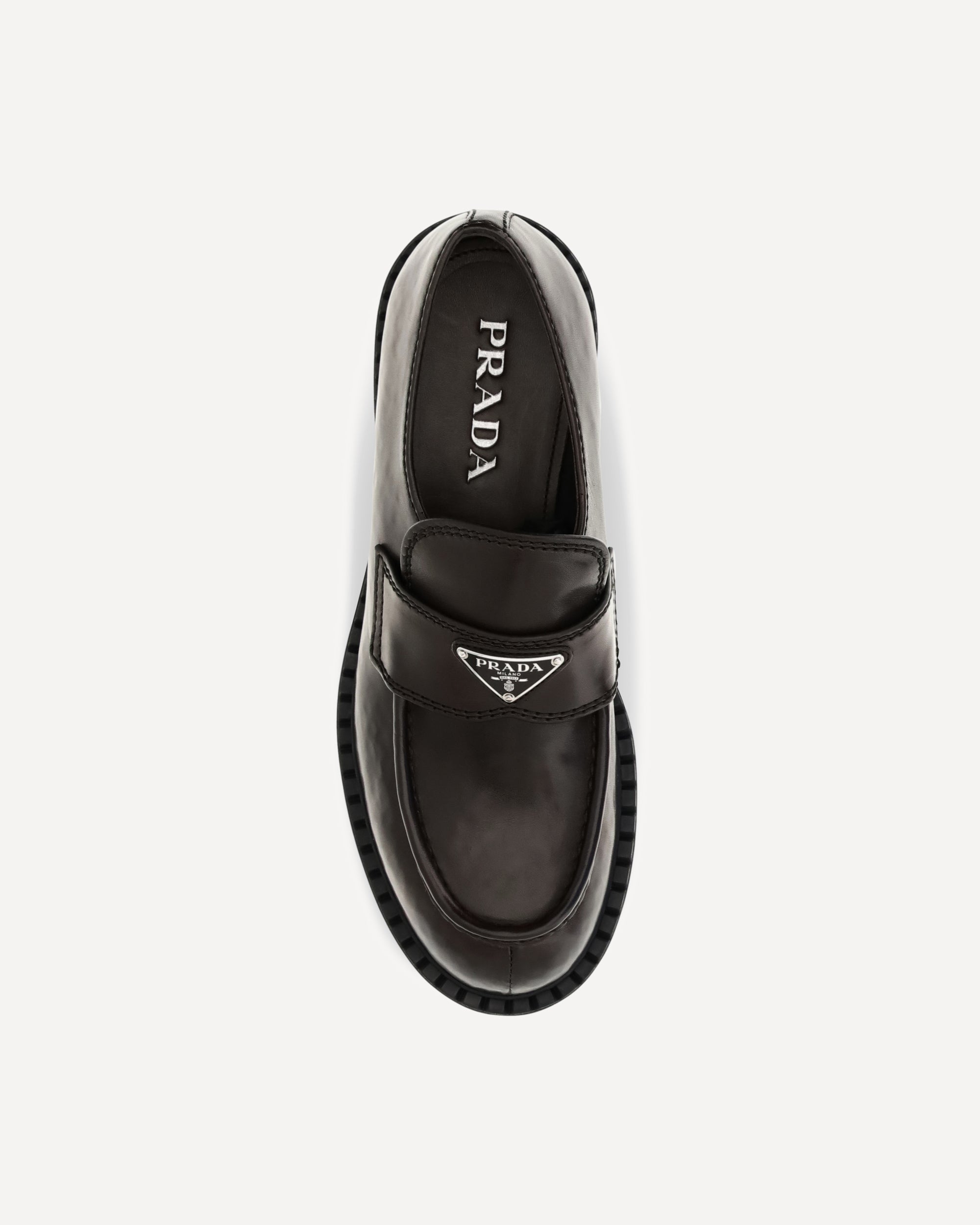 Mocassins Prada en cuir brossé