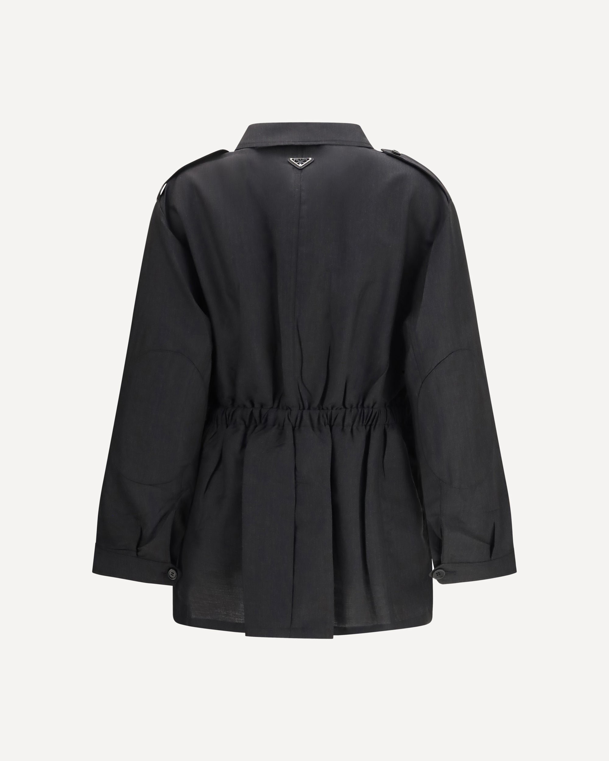 プラダ ブラックライン モト ホワイト レザージャケット 50 (M/L)