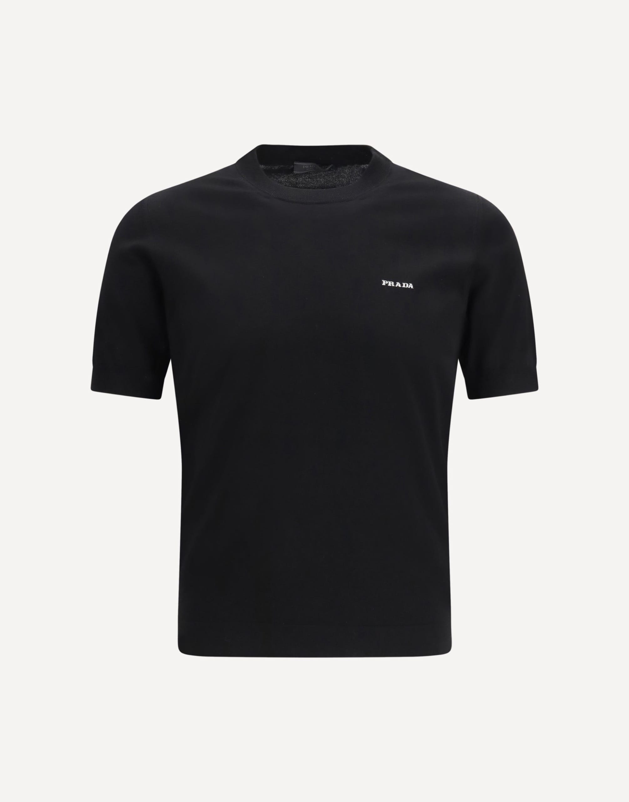 Prada C-Neck Knit In Cotton
