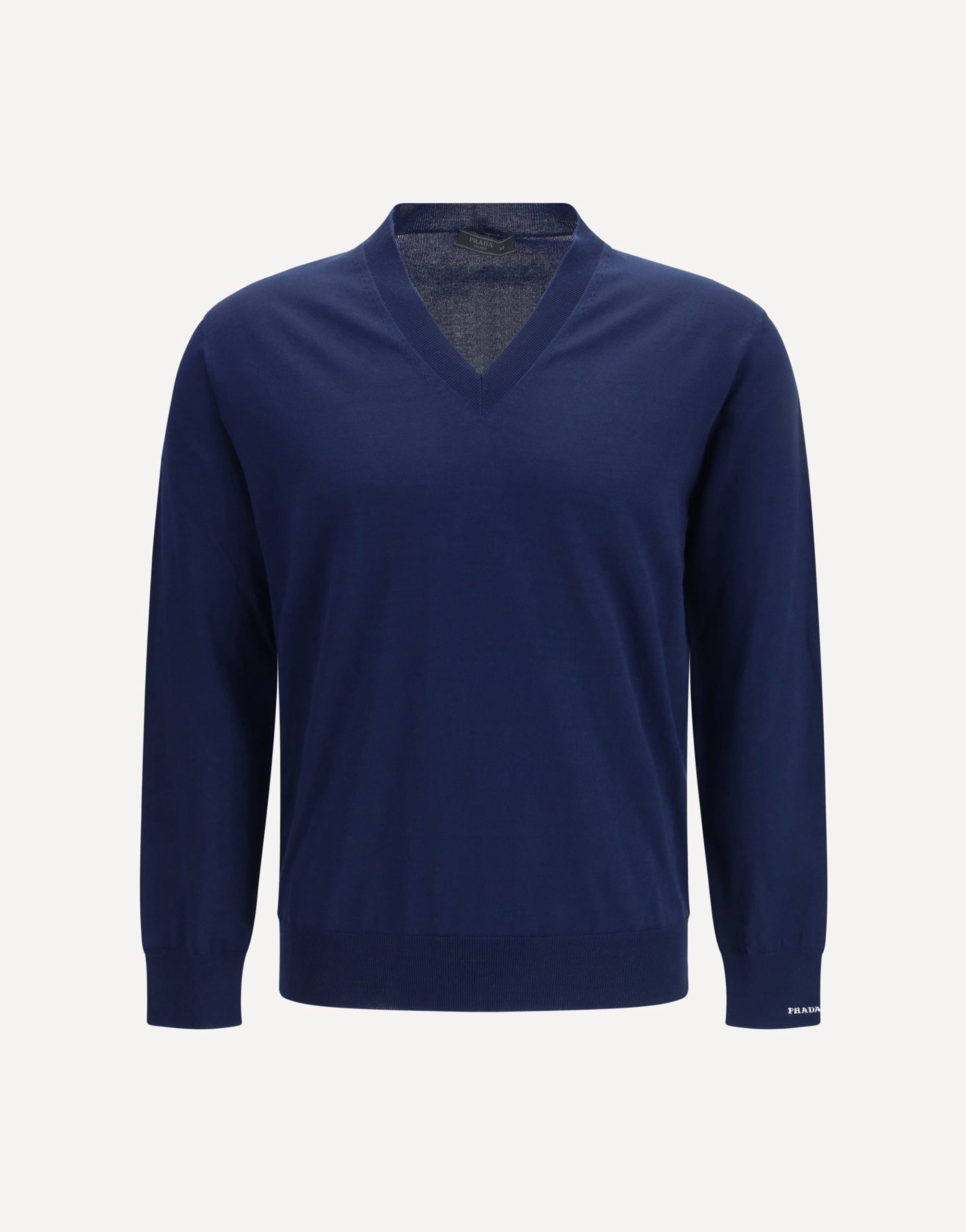 Prada Cotton V-Neck Sweater