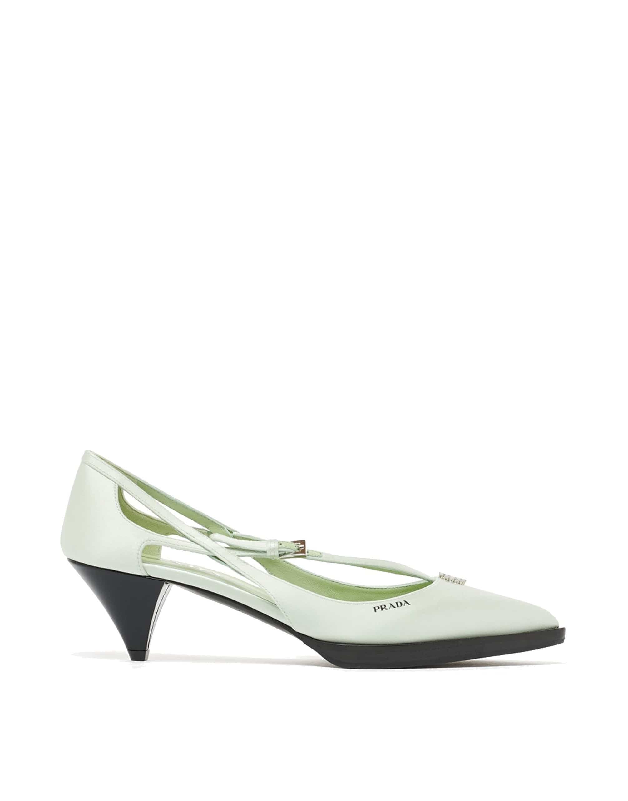 Prada Cut-Out Satin Pumps