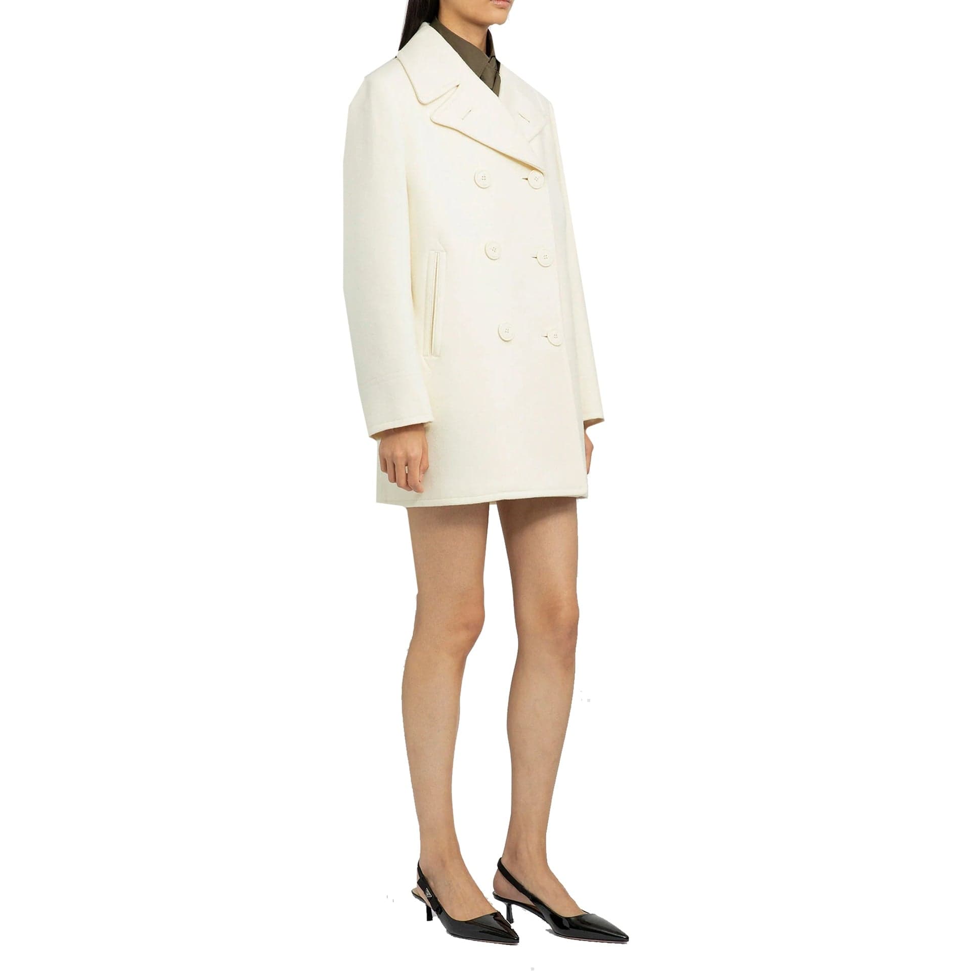 Prada Double-Breasted Wool Coat - alternate view