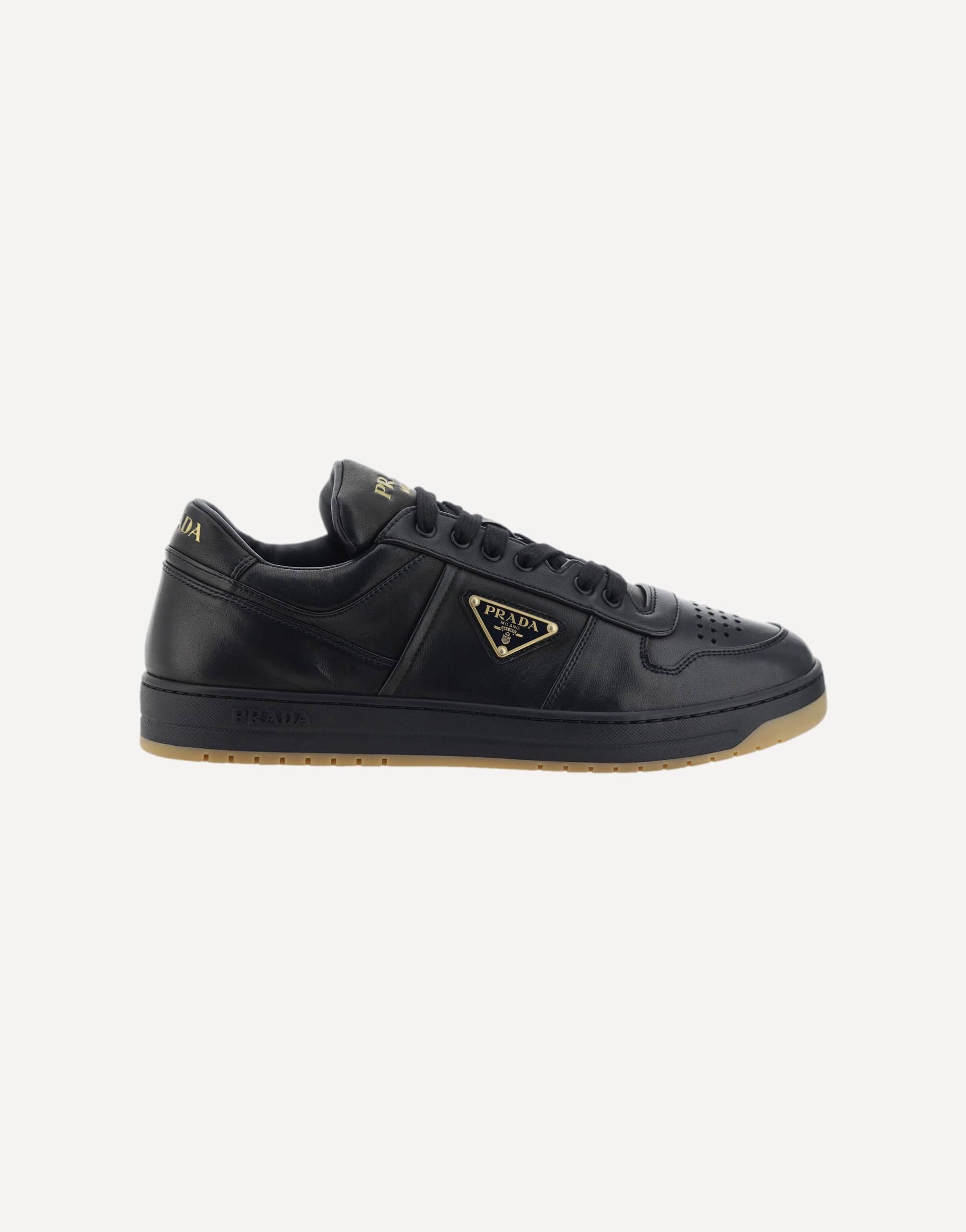 Prada Prada Downtown Leather Lace-Up Sneakers
