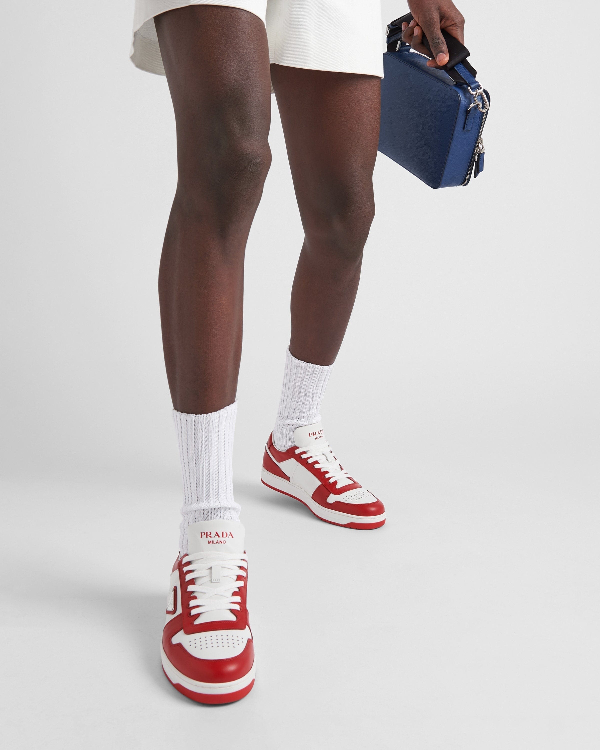 Prada Downtown Leather Sneakers