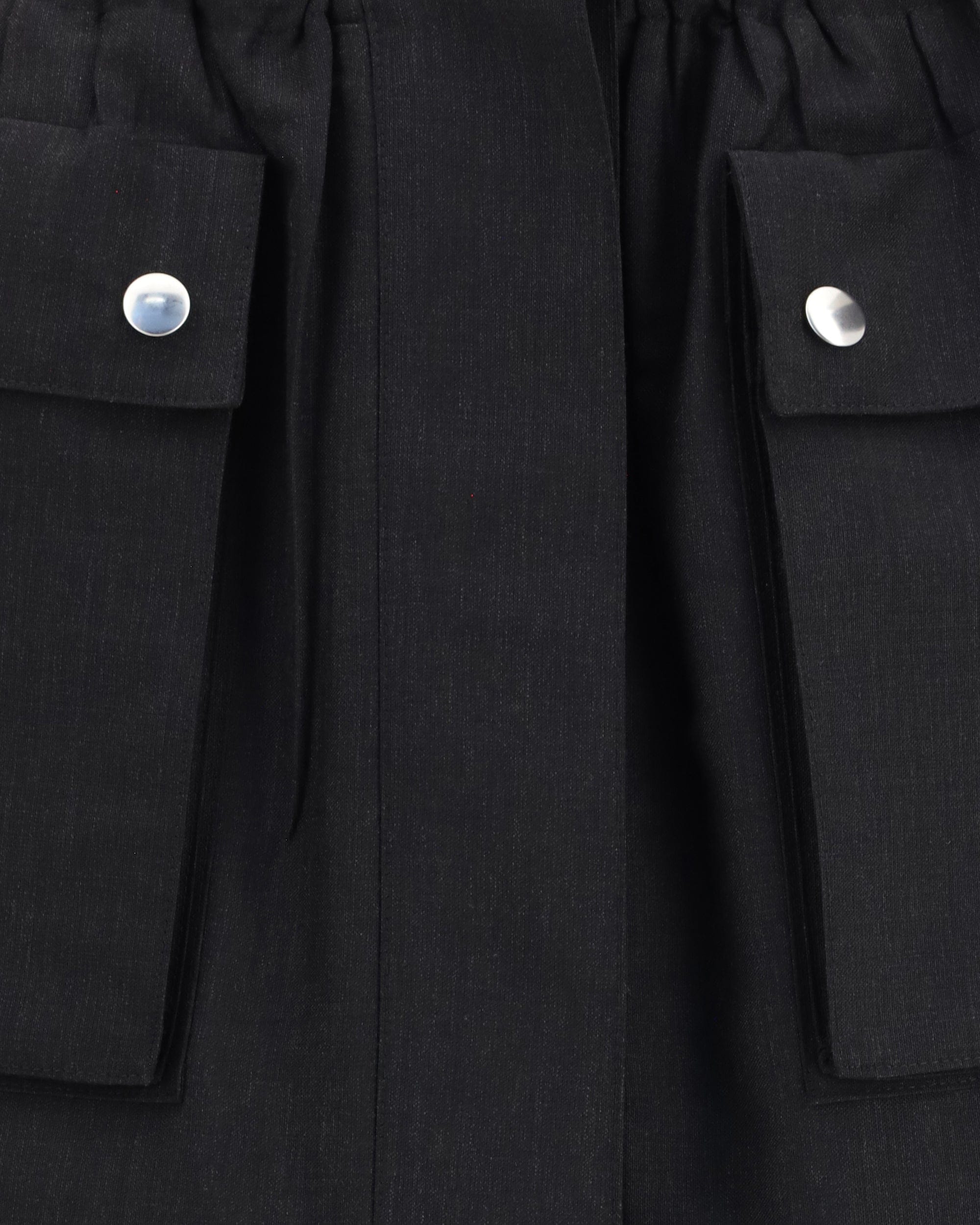 Prada Flap-Pocket Drawstring Mini Skirt
