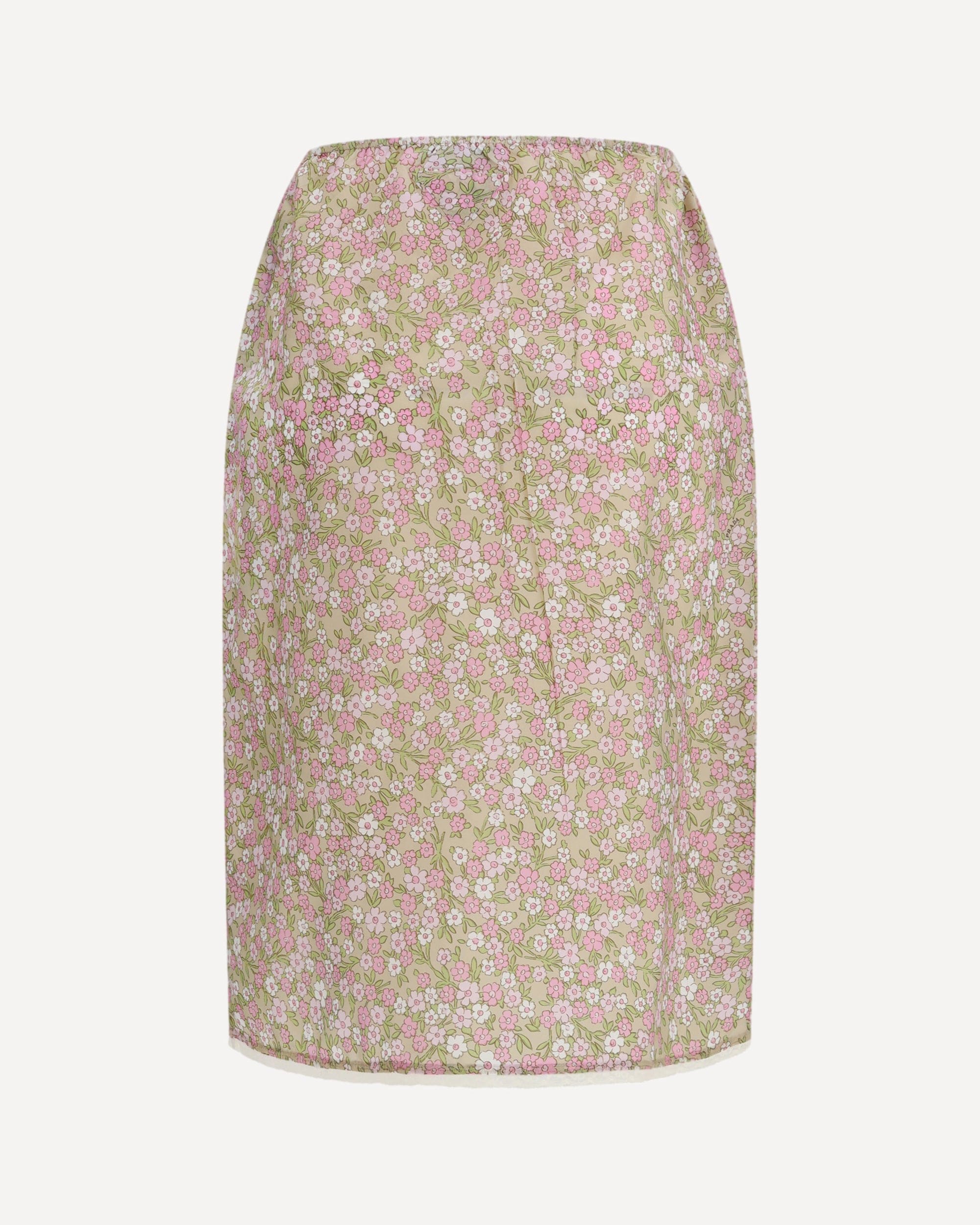 Prada Floral Midi Skirt