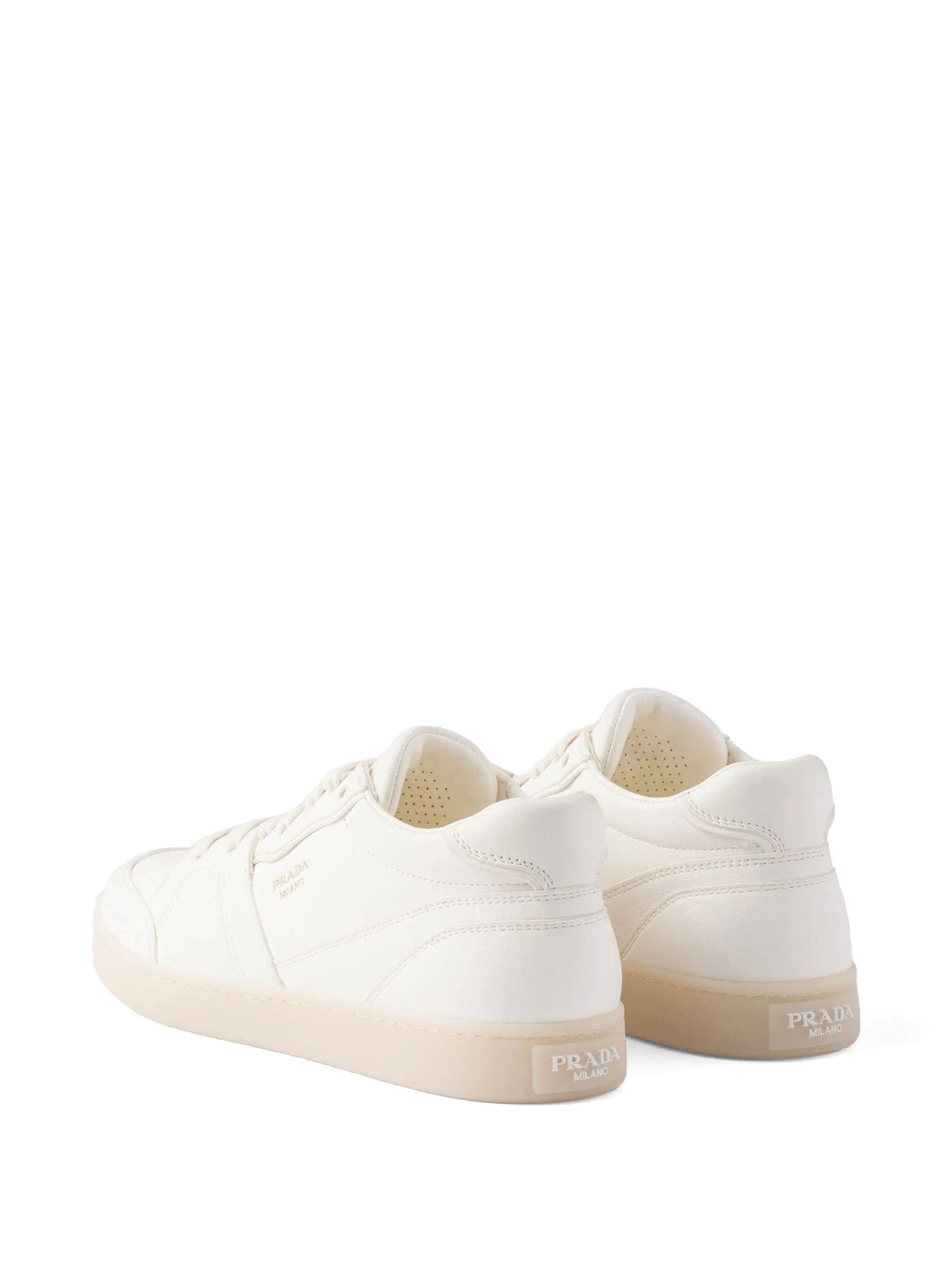 Prada Ivory Leather Sneakers