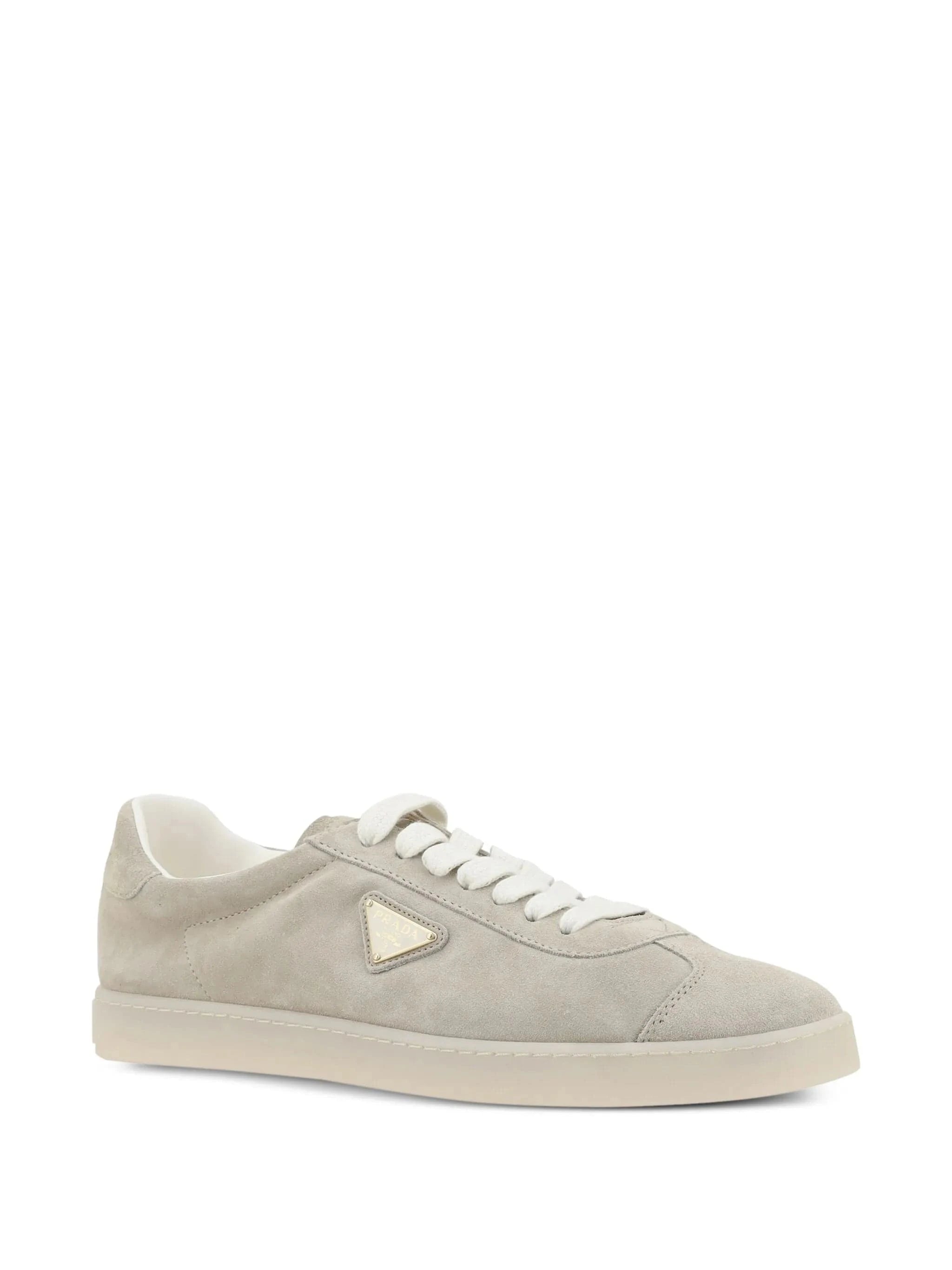 Prada Lace-Up Suede Sneakers
