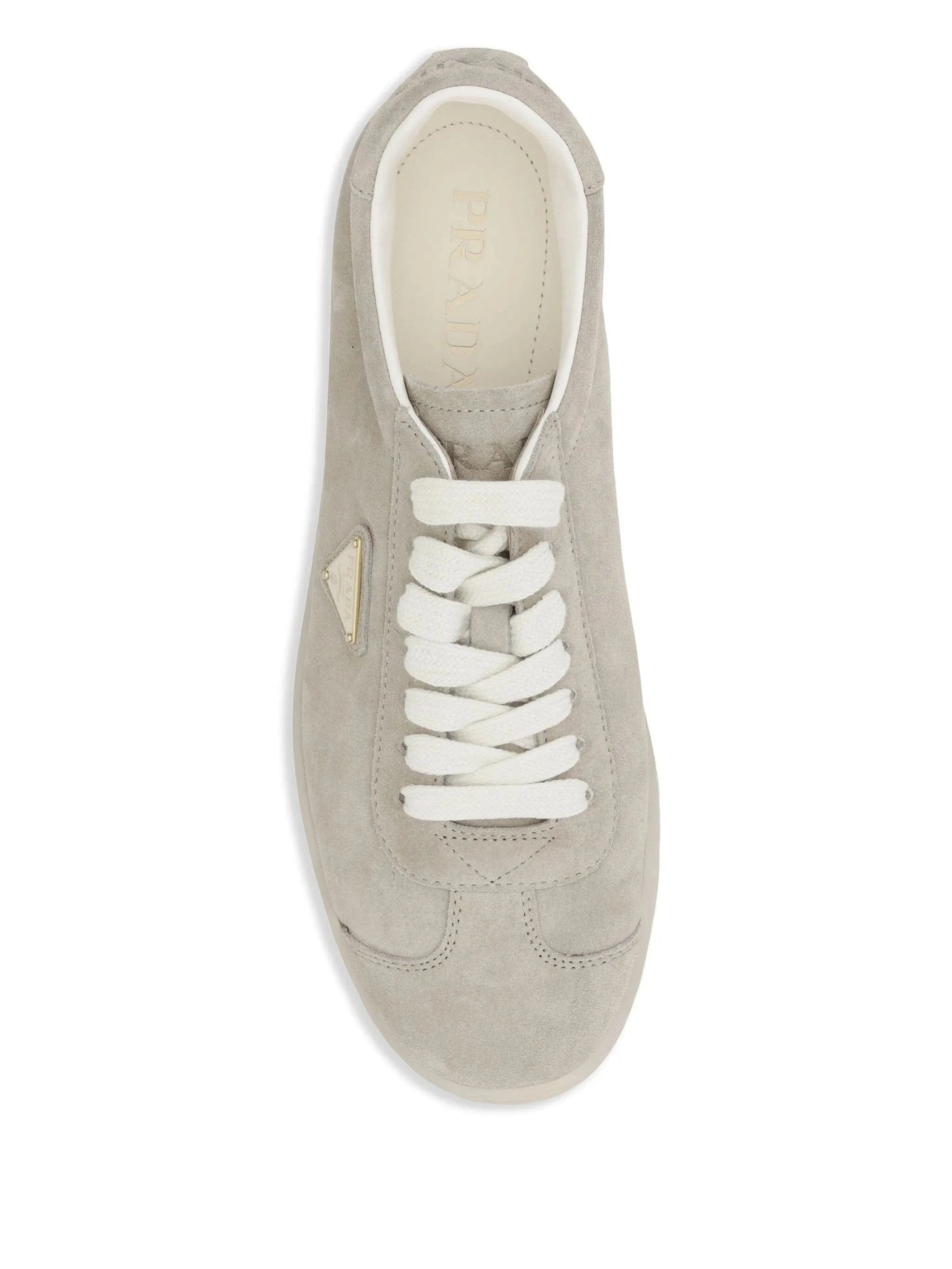 Prada Lace-Up Suede Sneakers