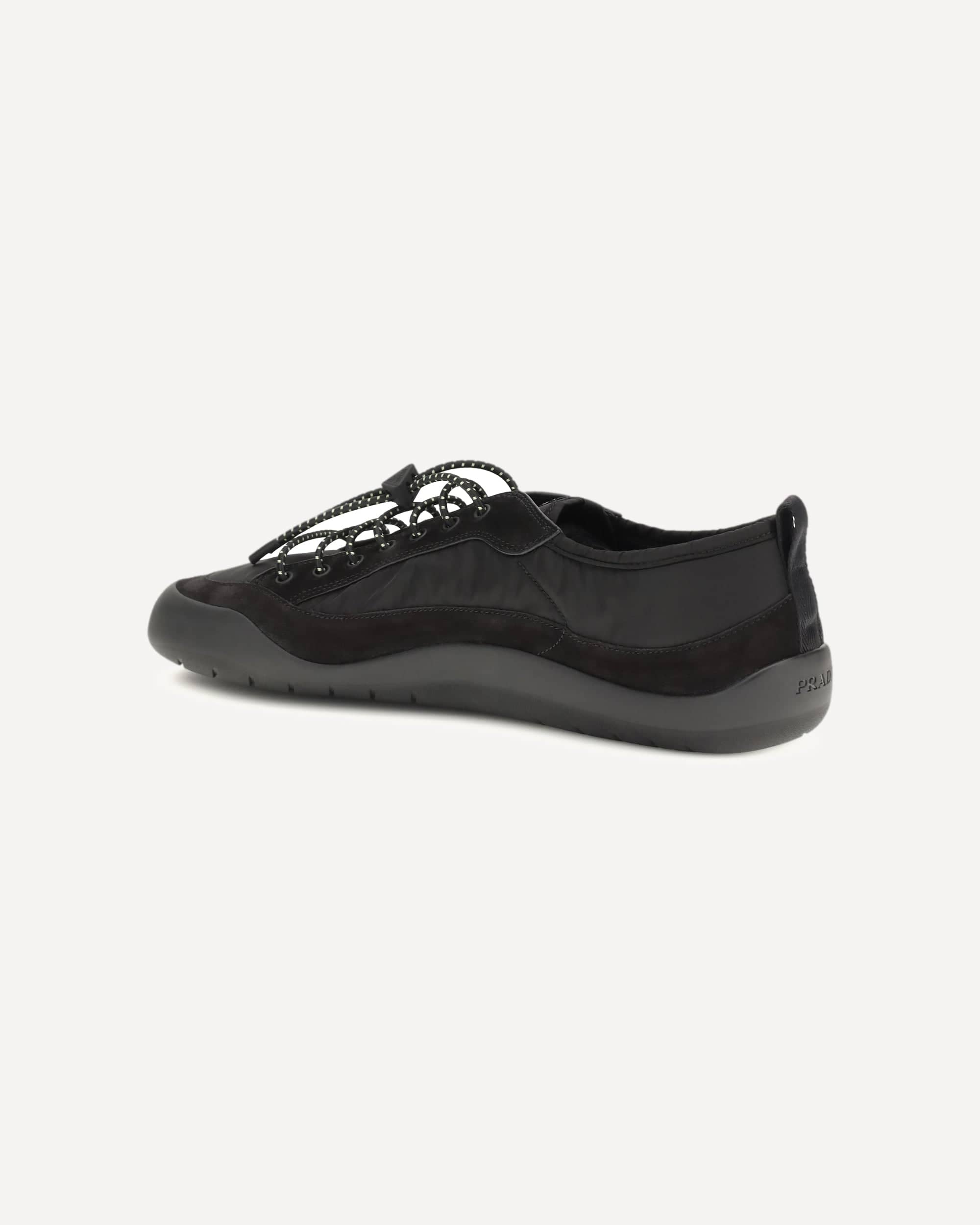 Prada Leather And Fabric Sneakers