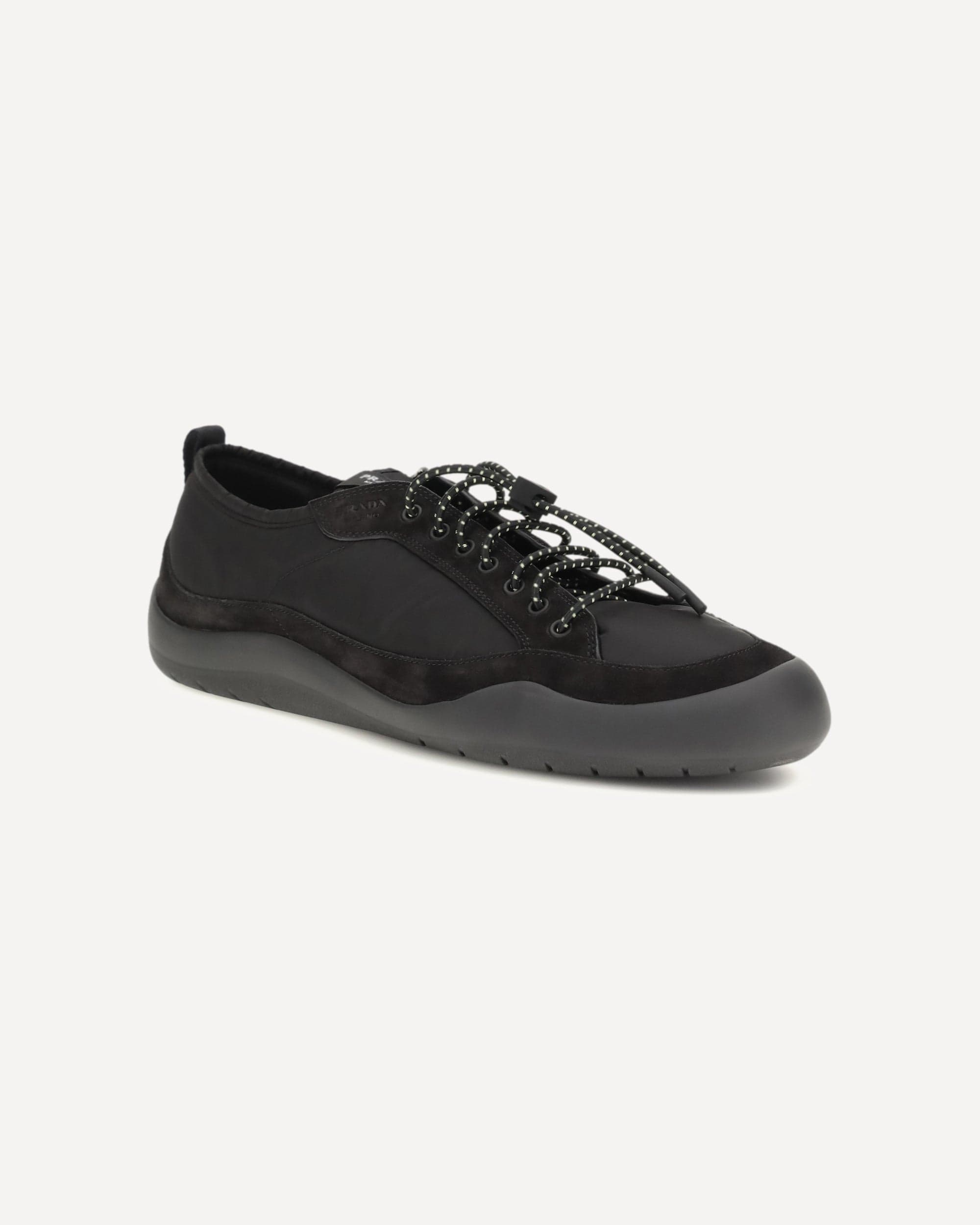 Prada Tênis de couro e tecido | Sendegaro BR