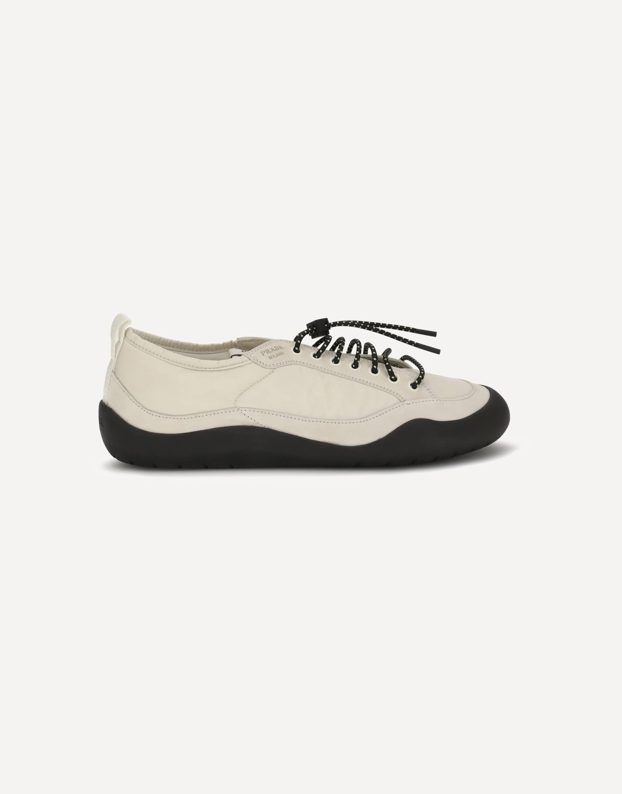 Prada Prada Leather And Fabric Sneakers