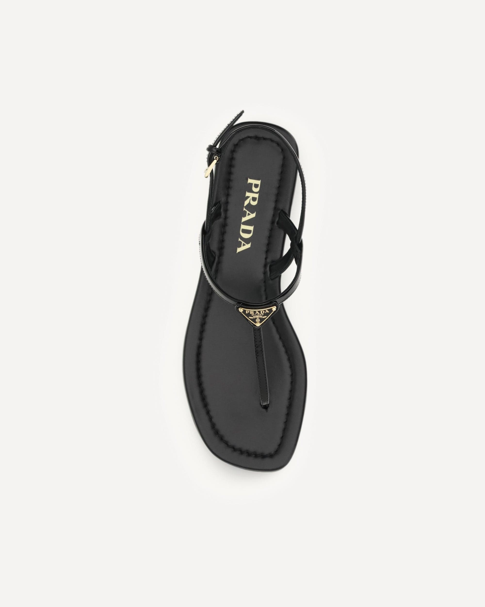 Prada Leather Flip-Flop Sandals