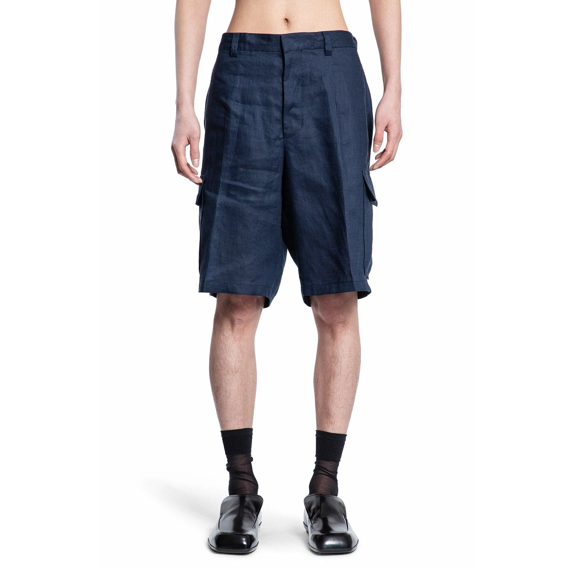 Prada Linen Bermuda Casual Shorts - alternate view
