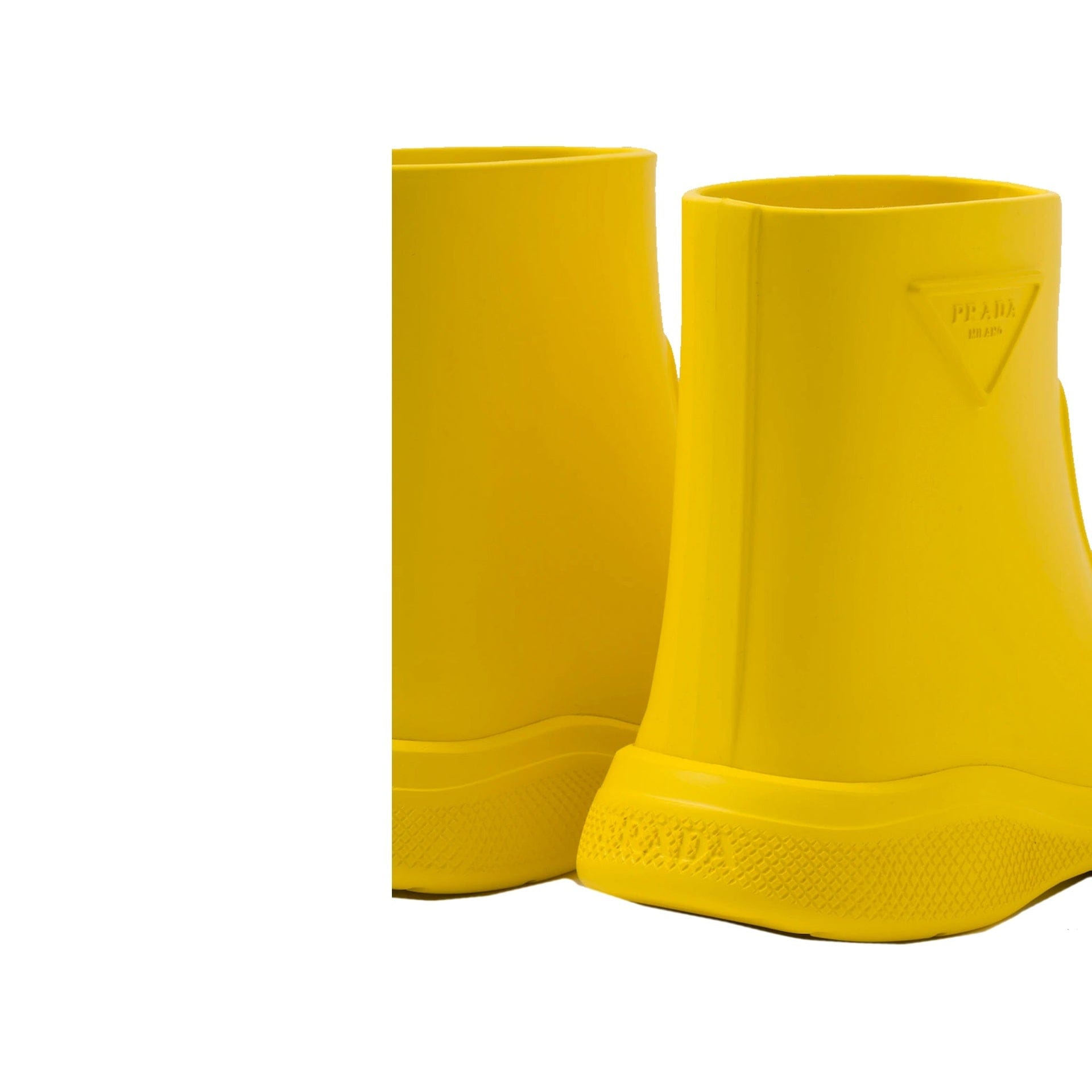 Prada Logo Rubber Ankle Boots
