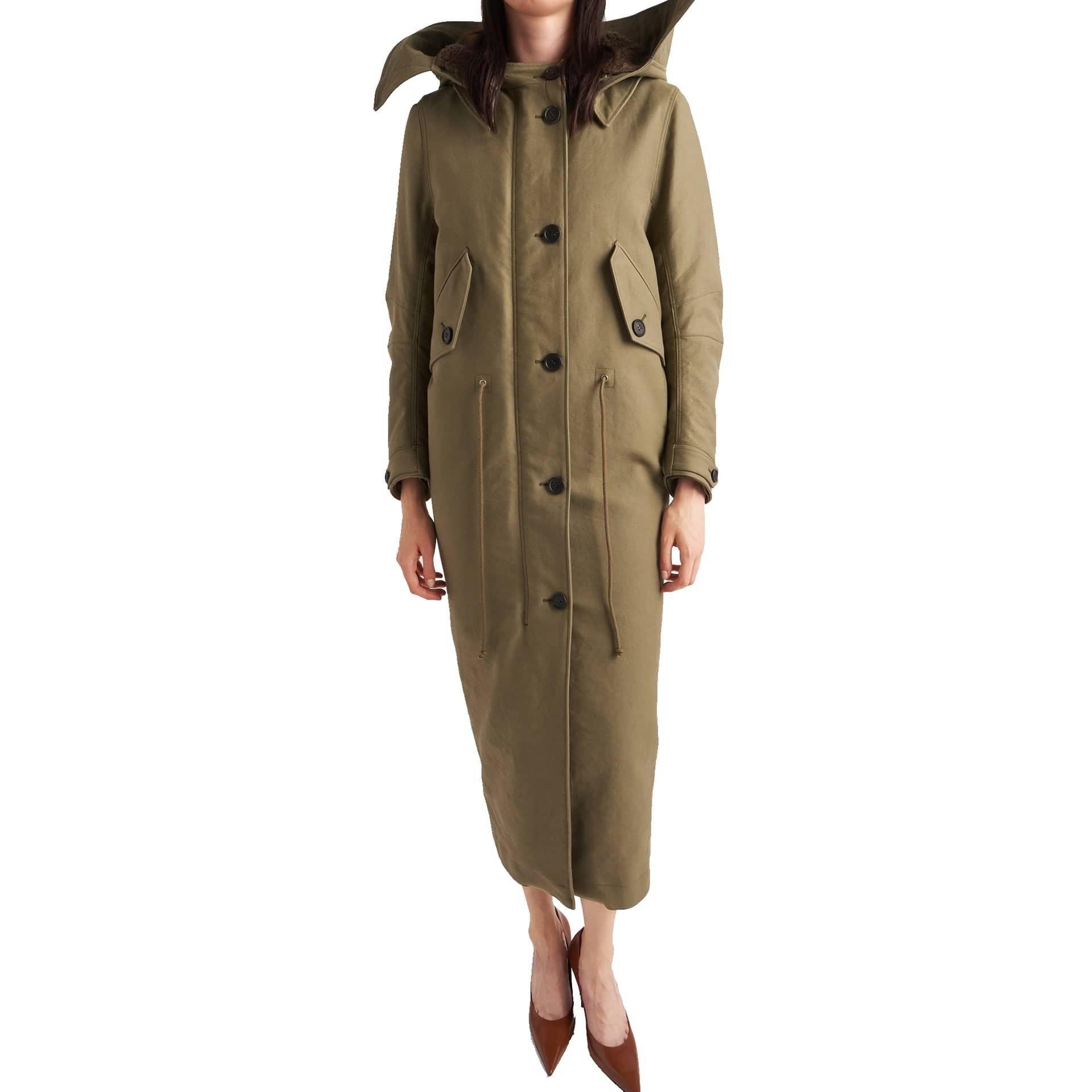 Prada Long Parka Coat With Detachable Hood - alternate view