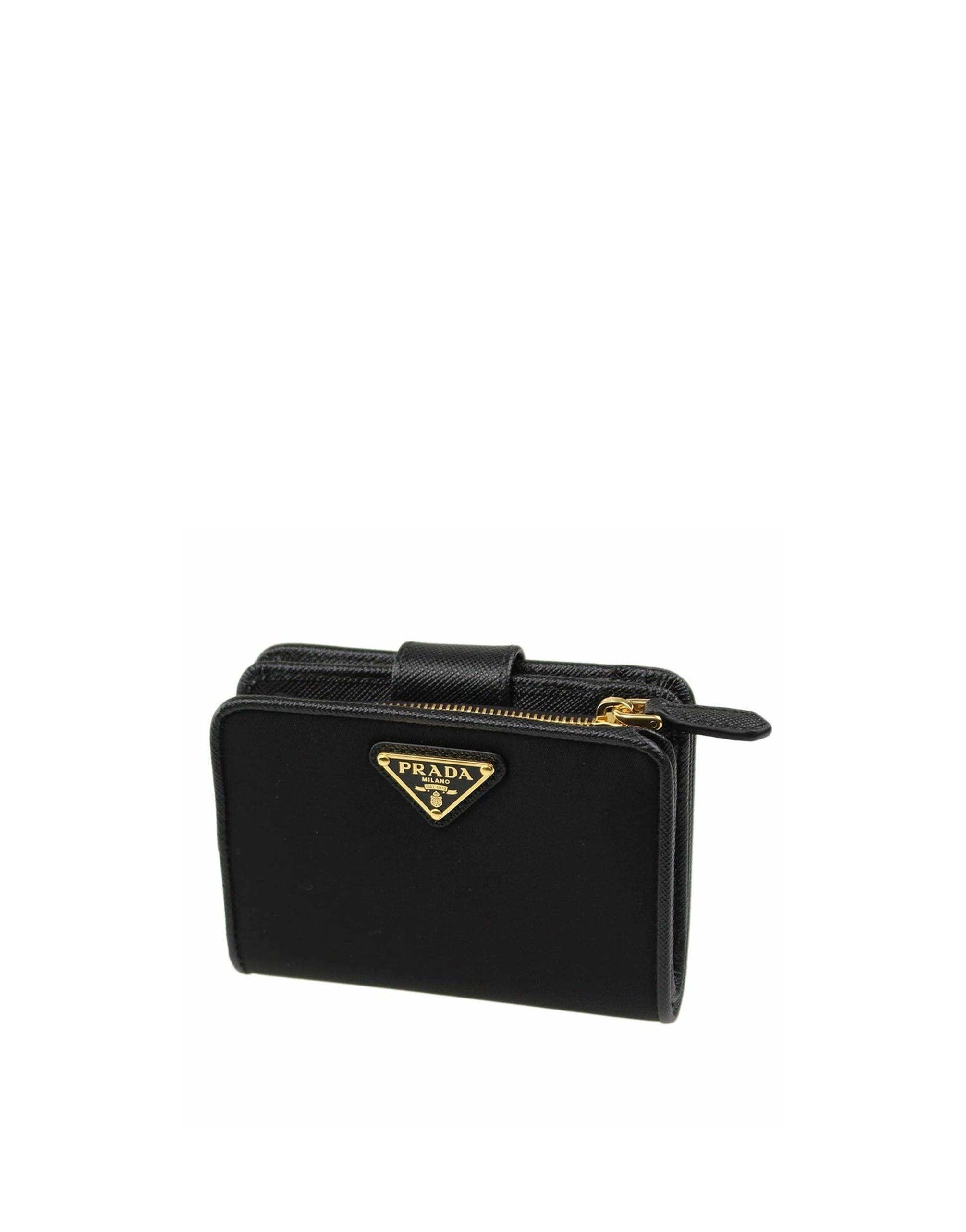 Prada Nylon And Leather French Wallet