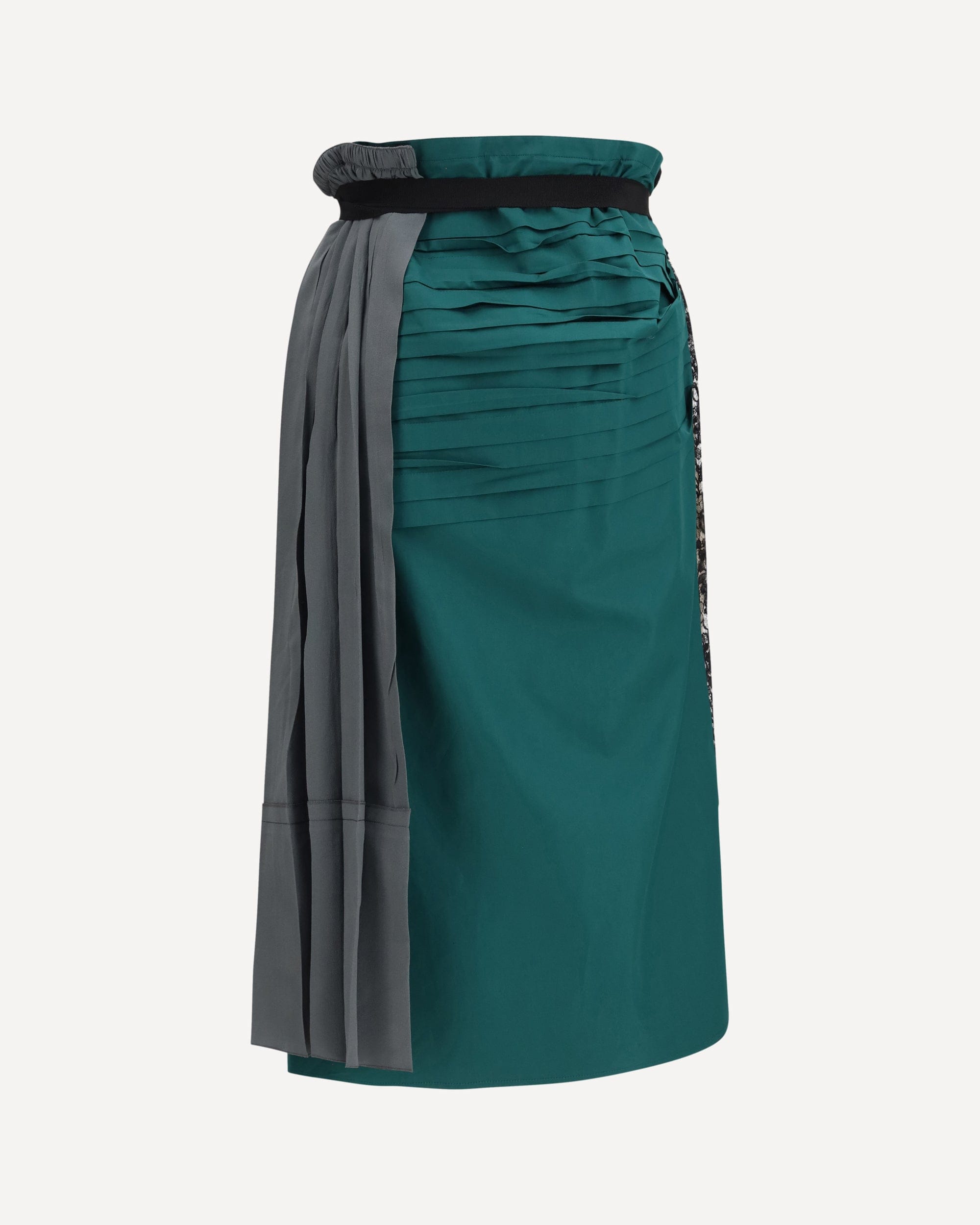 Prada Patchwork Midi Skirt With Panel Construction