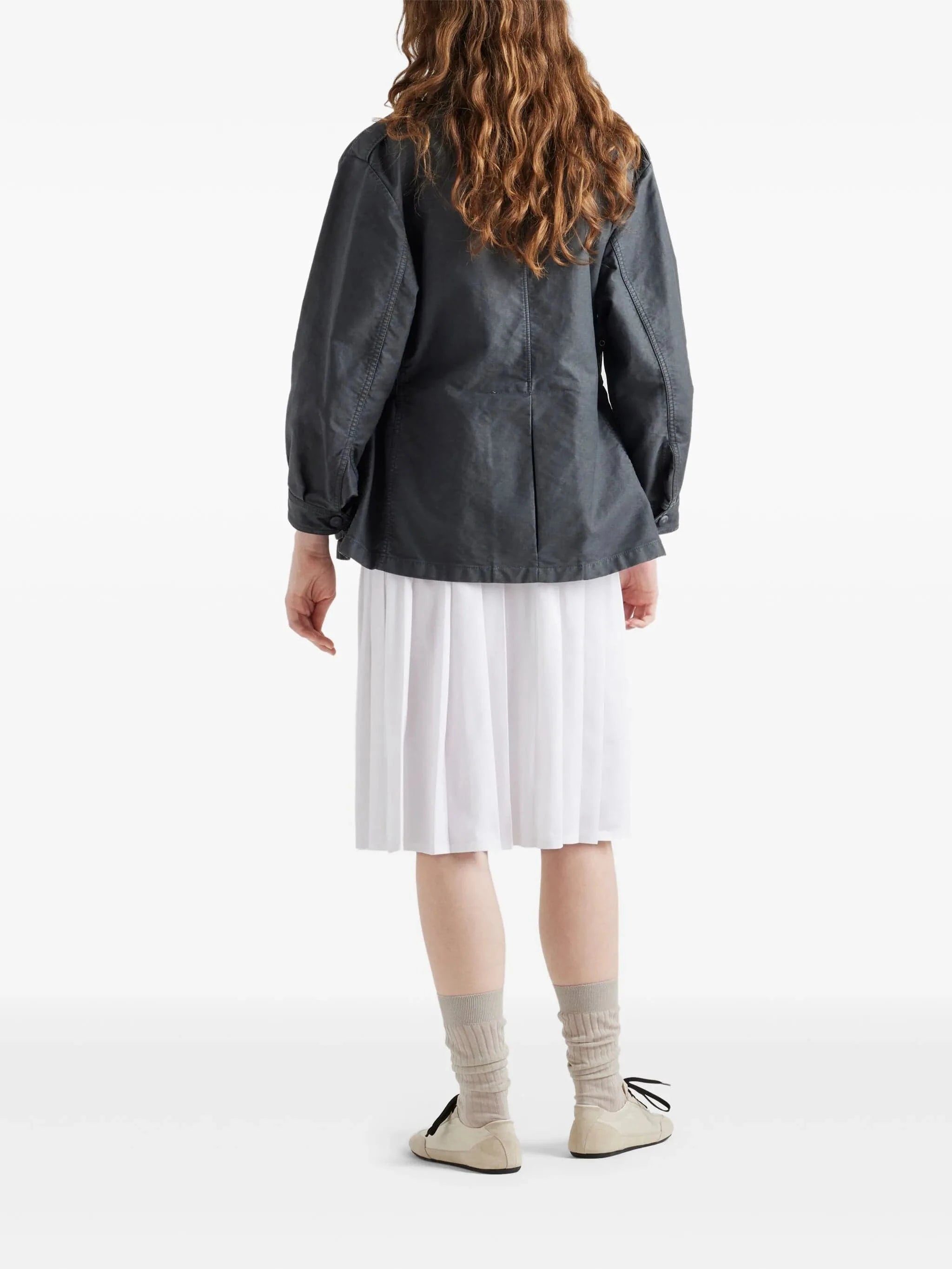Prada Pleated Cotton Skirt