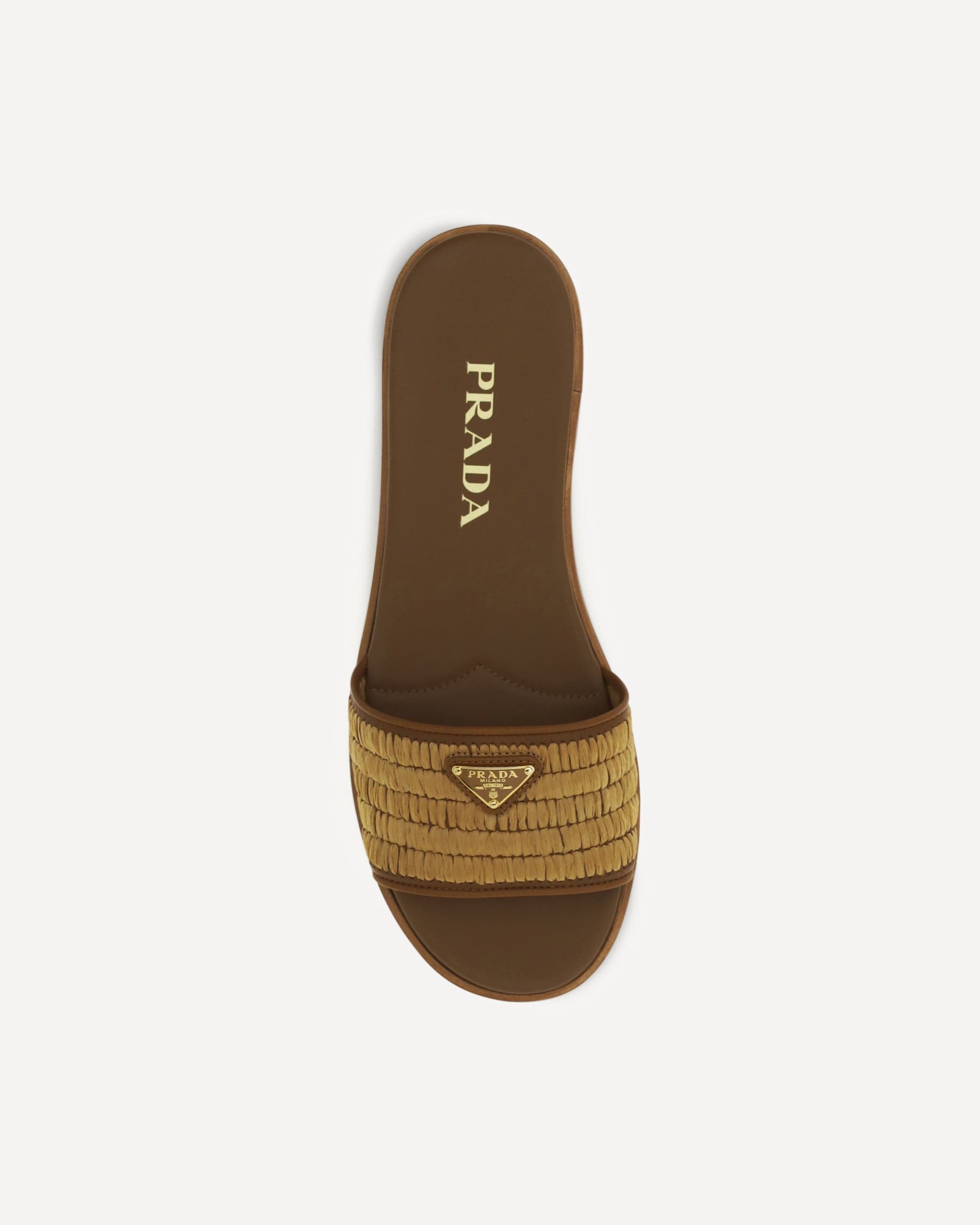 Prada Raffia Slippers Sandals