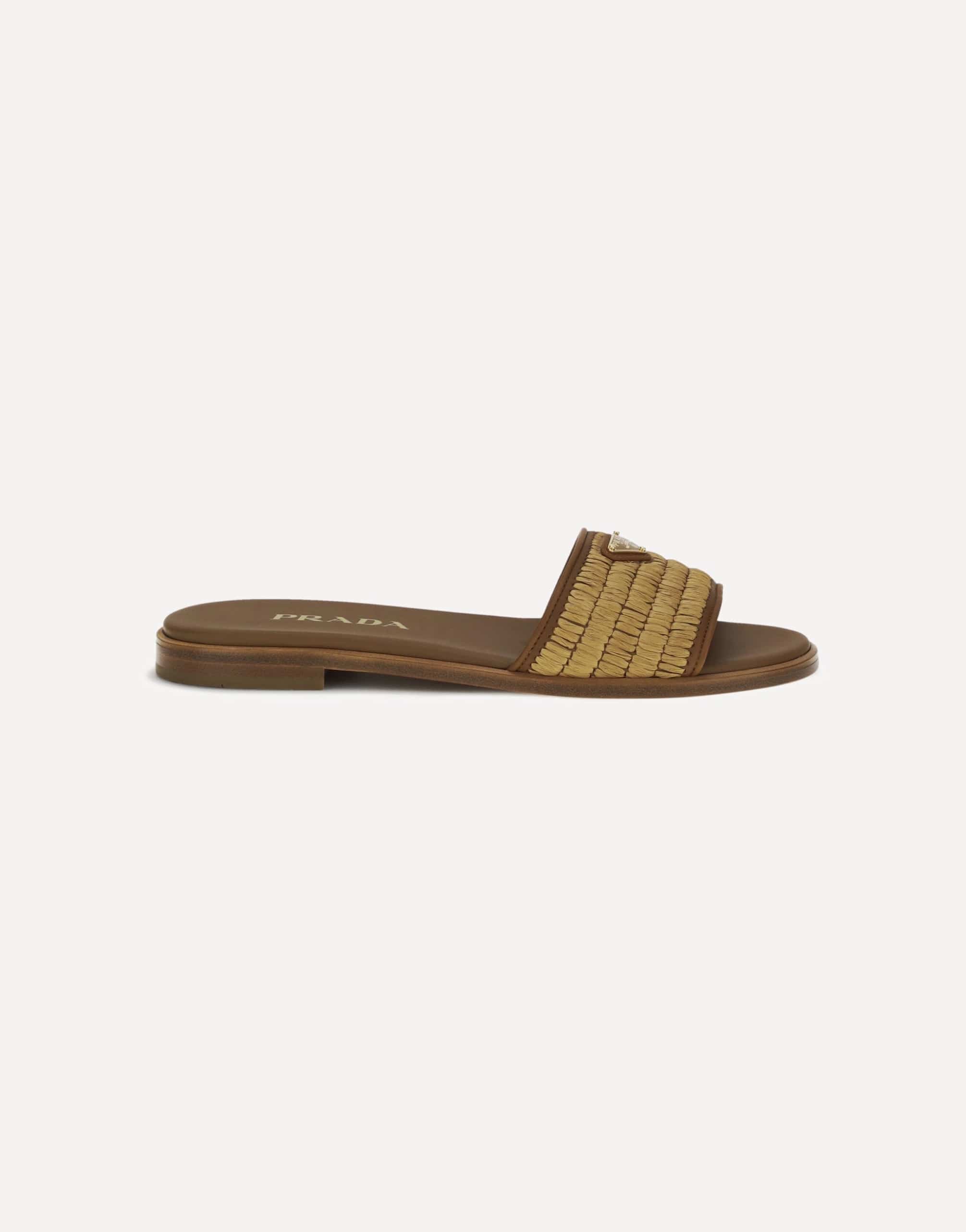 Prada Raffia Slippers Sandals