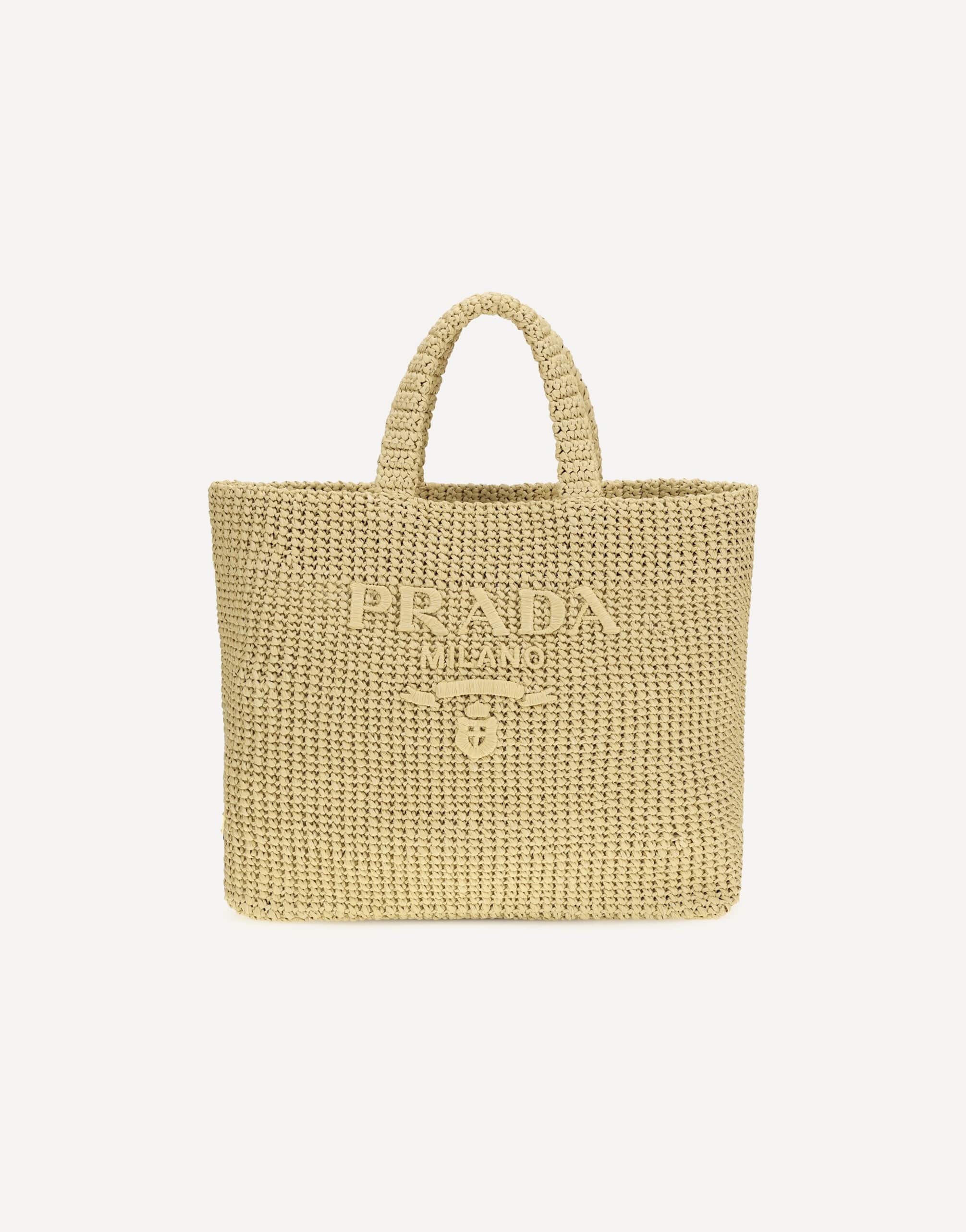 Prada Raffia Tote Bag