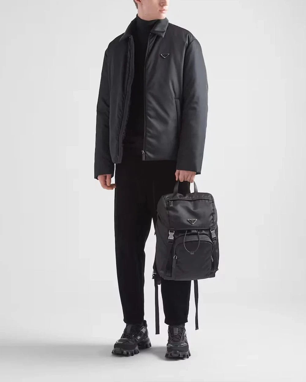 Prada Re-Nylon And Saffiano Backpack | Sendegaro JP