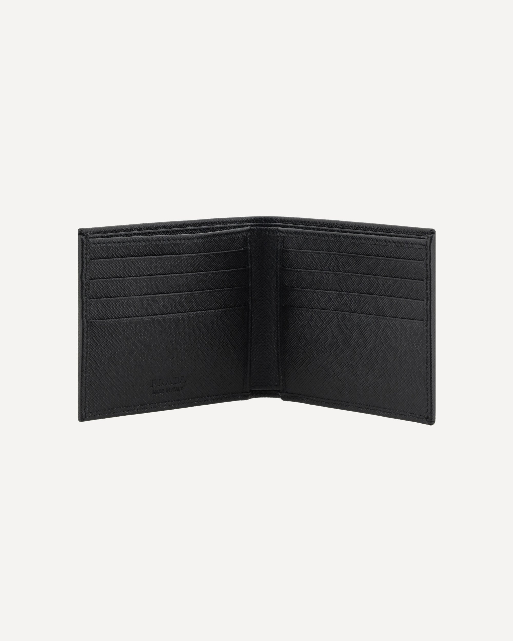 Prada Prada Re-Nylon Bifold Wallet With Triangular Plaque