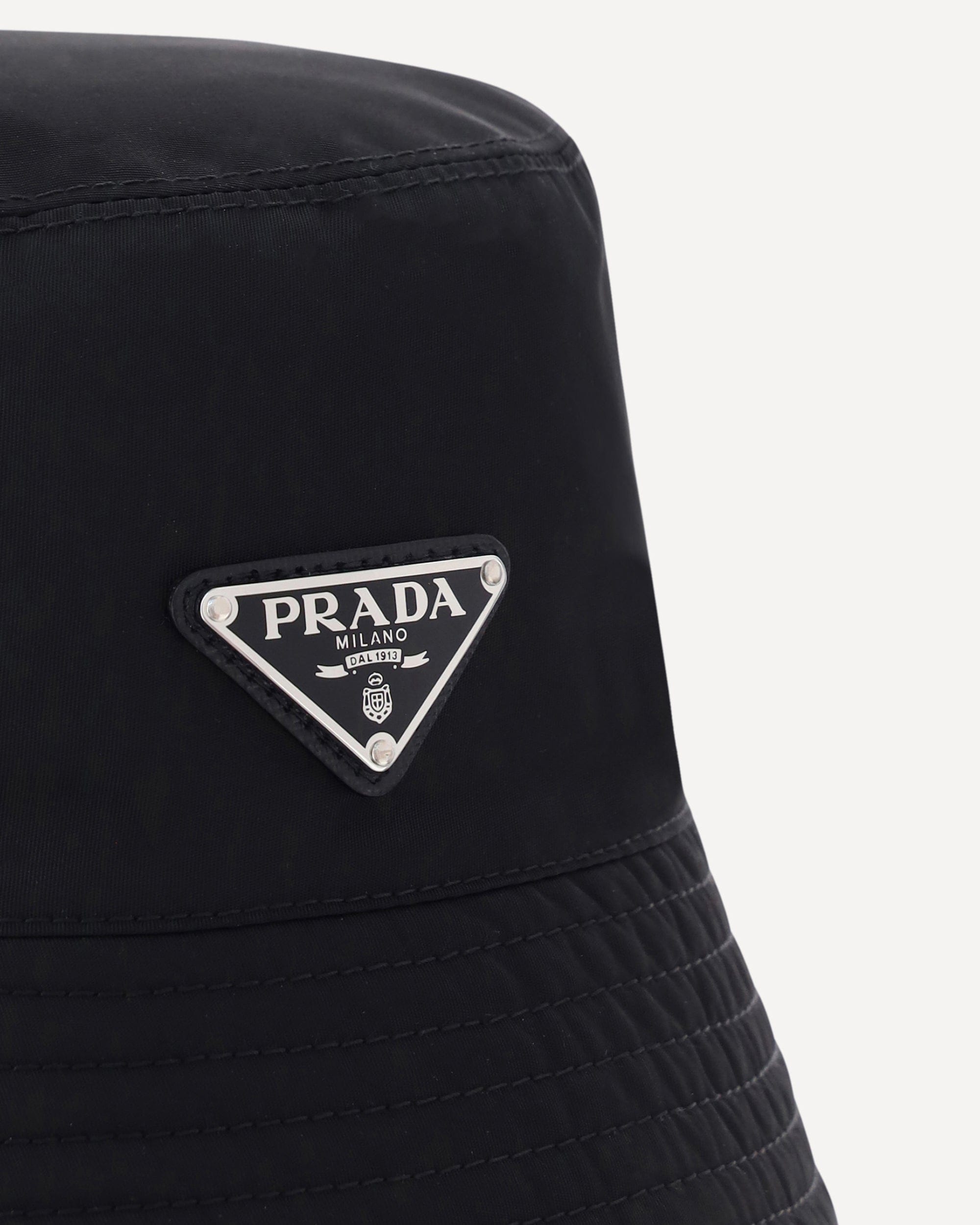 Prada Re-Nylon Bucket Hat With Plaque
