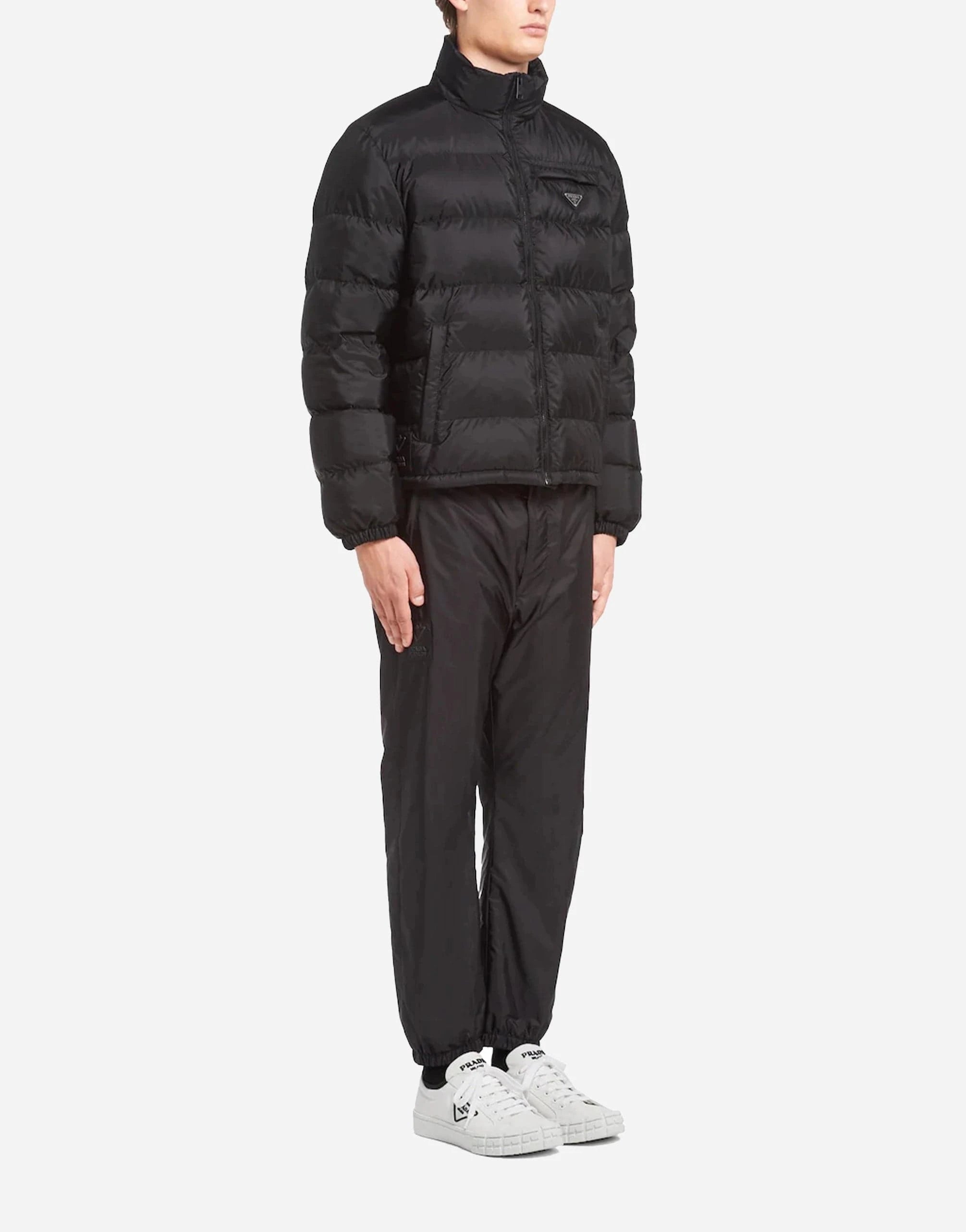 Prada Re-Nylon Cropped Puffer Jacket | Sendegaro Prada Re-Nylon Cropped Puffer Jacket | Sendegaro