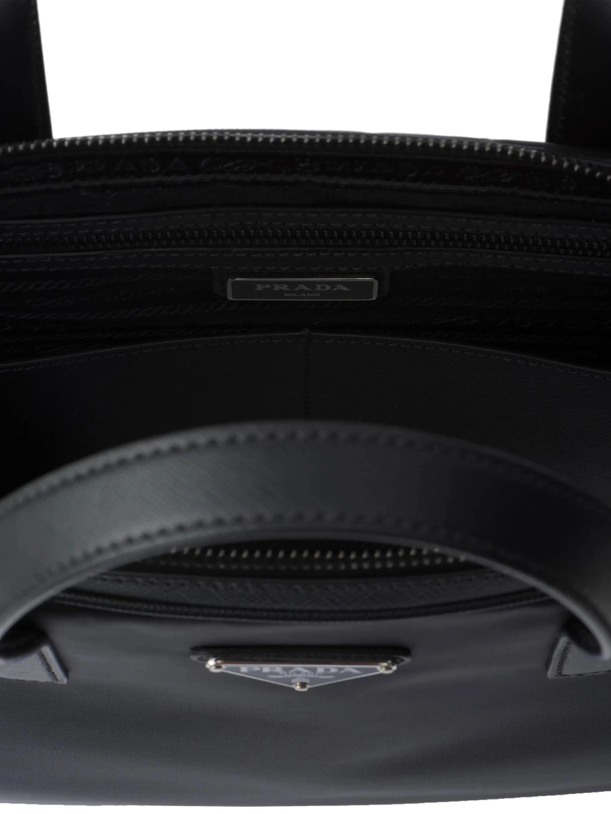 Prada Re-Nylon Saffiano-Trimmed Briefcase