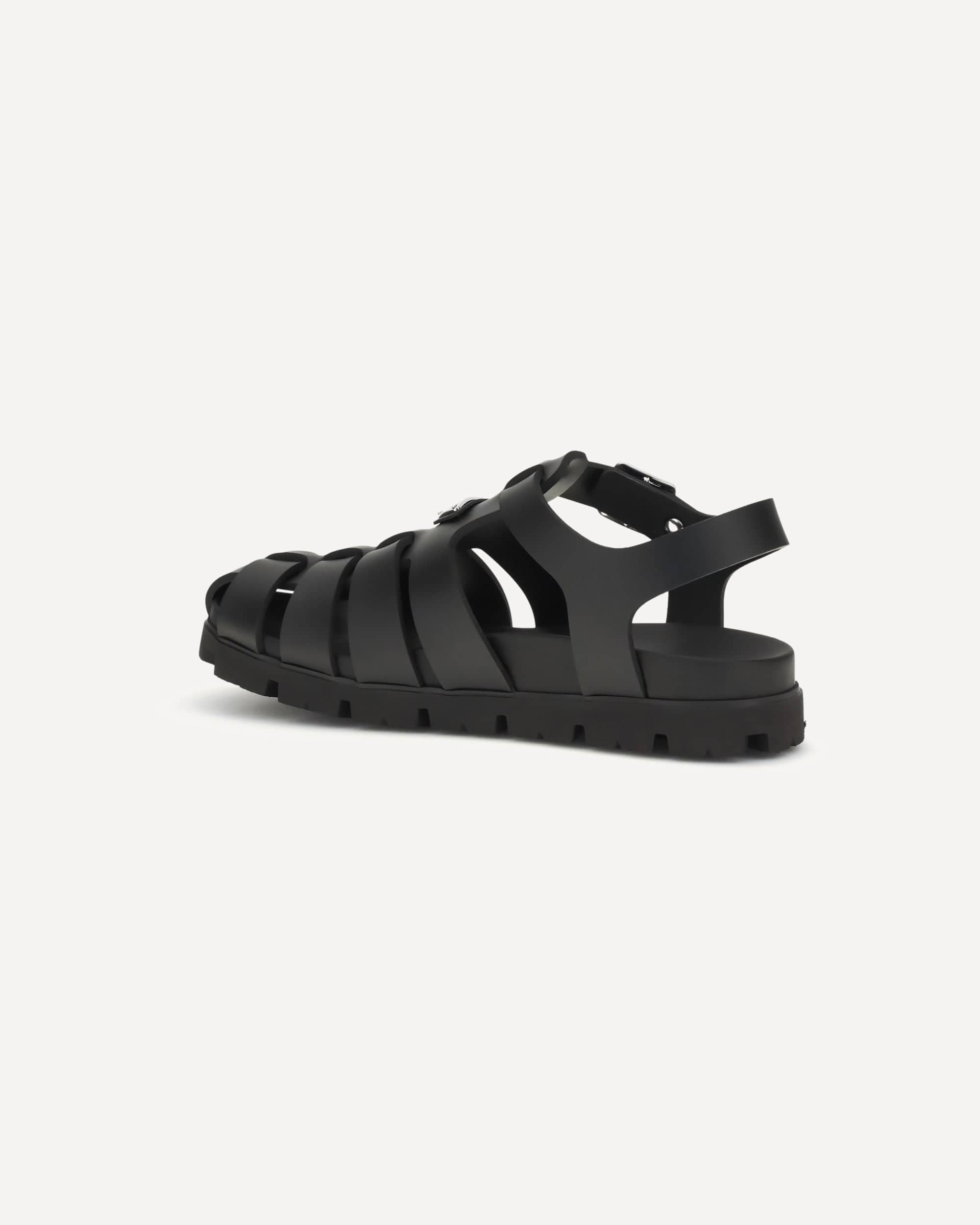 Prada Rubber Cage Sandal