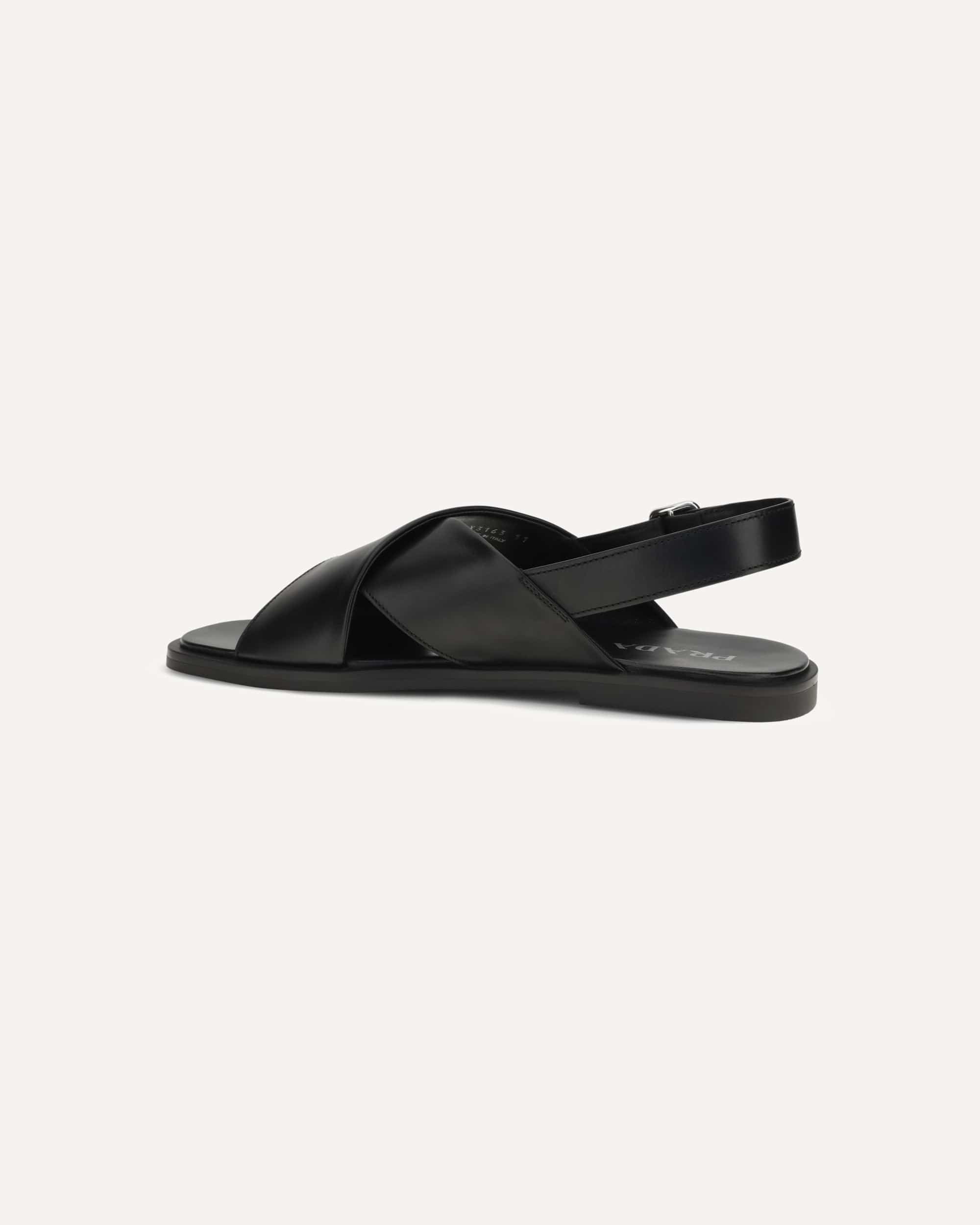 Prada Prada Saffiano Criss-Cross Sandals